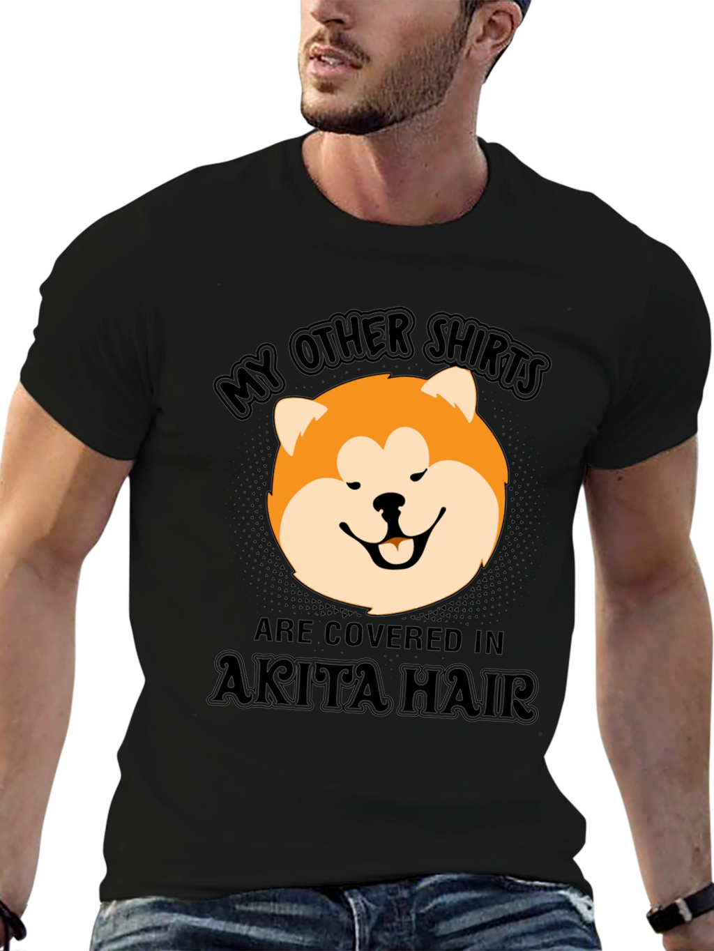 Akita Hair T-Shirt - Funny Dog Lover Tee
