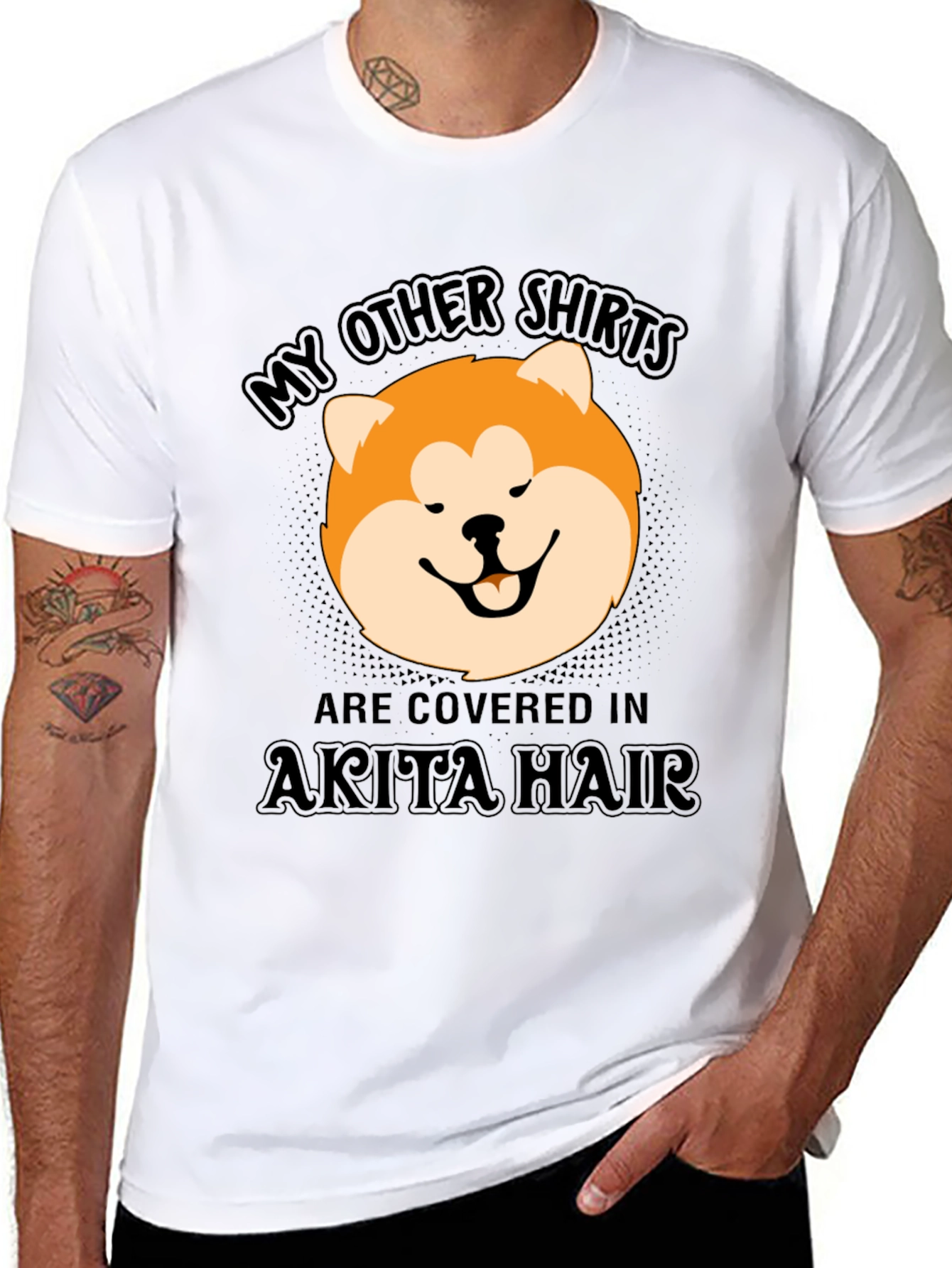 Akita Hair T-Shirt - Funny Dog Lover Tee