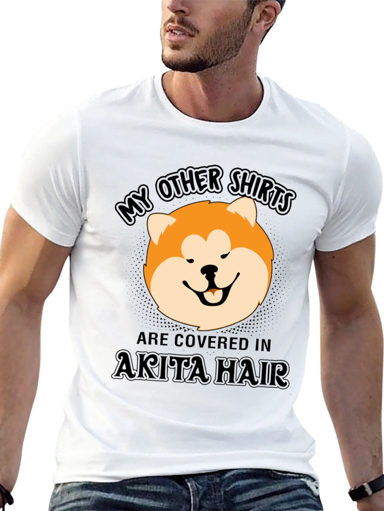 Akita Hair T-Shirt - Funny Dog Lover Tee