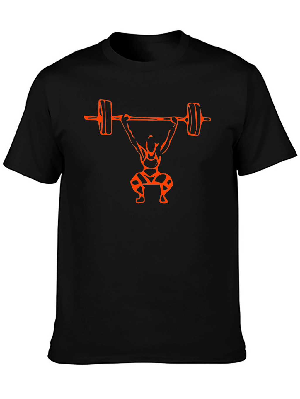 Weightlifting Silhouette Graphic Tee - Black Cotton Blend