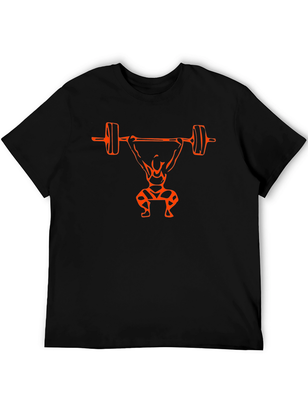Weightlifting Silhouette Graphic Tee - Black Cotton Blend
