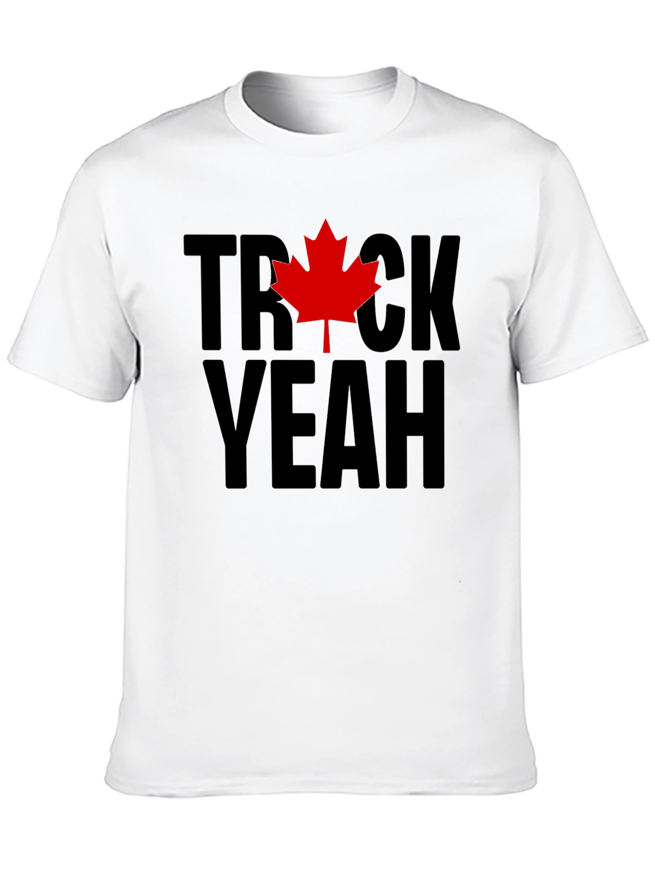 Trick Yeah Canada T-Shirt - Black Maple Leaf Tee