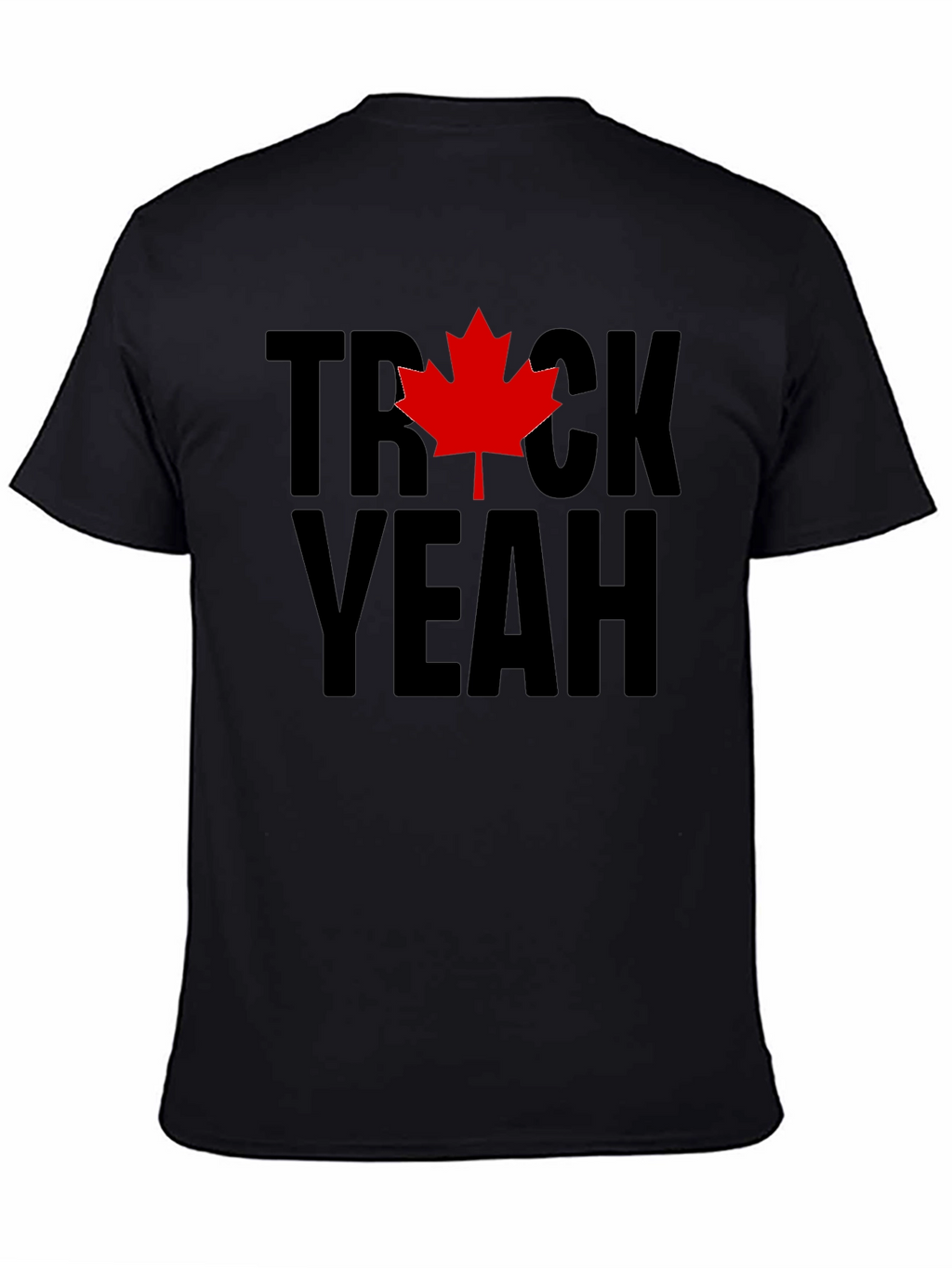 Trick Yeah Canada T-Shirt - Black Maple Leaf Tee
