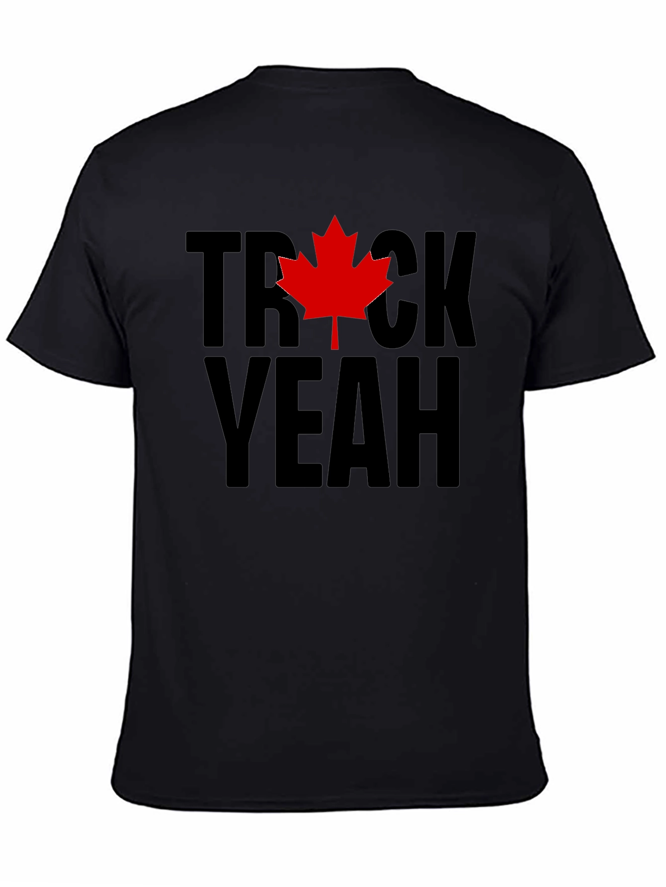 Trick Yeah Canada T-Shirt - Black Maple Leaf Tee
