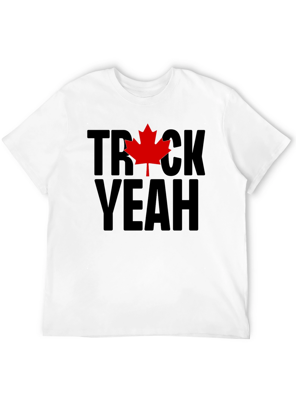 Trick Yeah Canada T-Shirt - Black Maple Leaf Tee