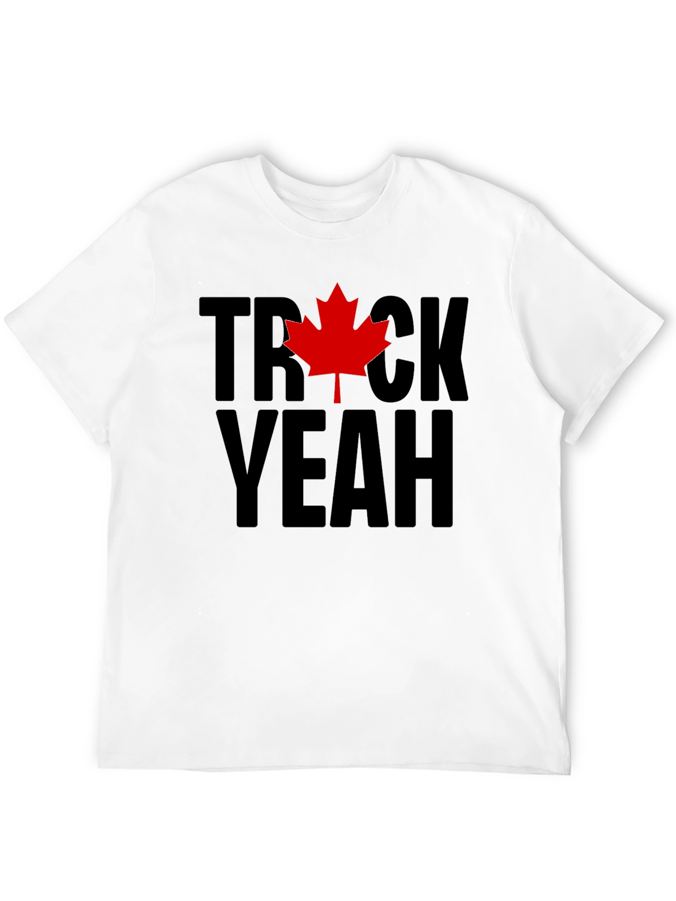 Trick Yeah Canada T-Shirt - Black Maple Leaf Tee