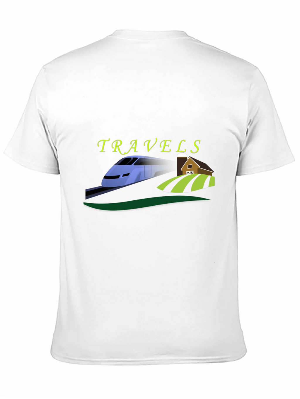 Travels Train and Farm Graphic Tee - Black