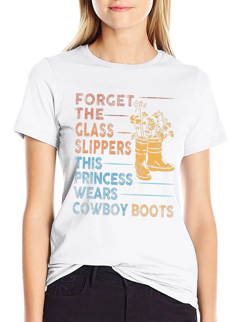 Forget Glass Slippers Cowboy Boots T-Shirt