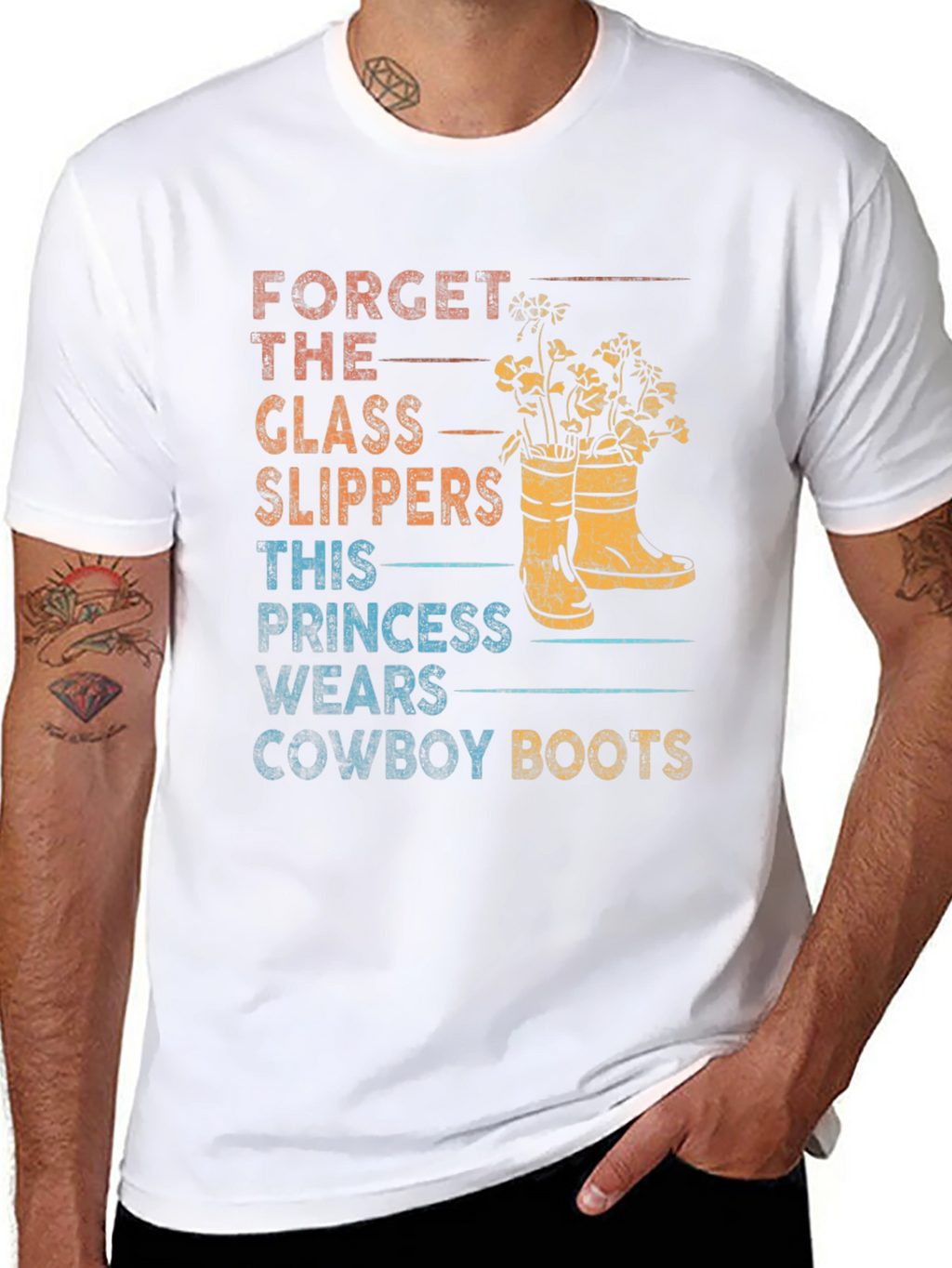 Forget Glass Slippers Cowboy Boots T-Shirt