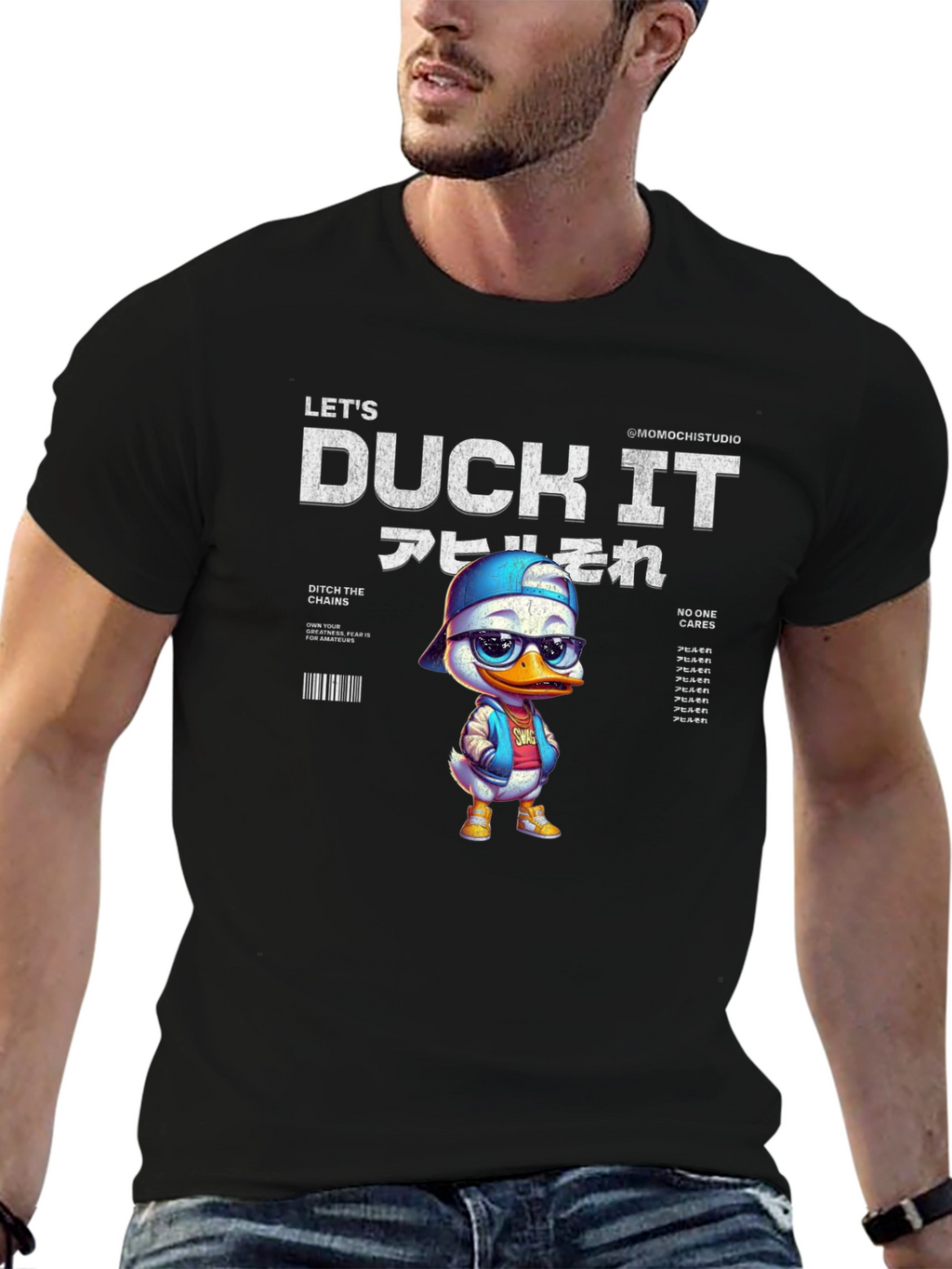 Lets Duck It T-Shirt - Stylish Cartoon Duck Design