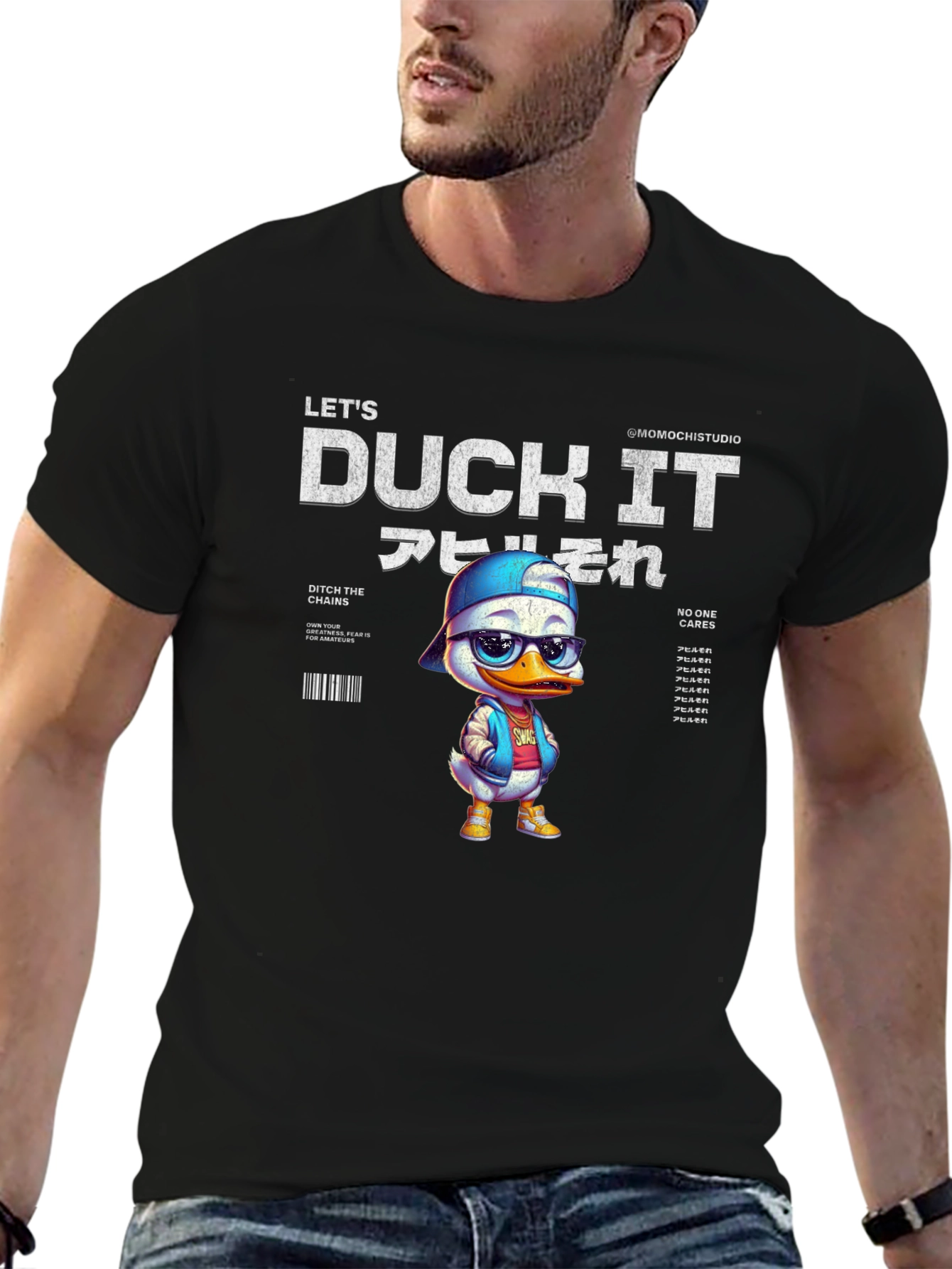 Lets Duck It T-Shirt - Stylish Cartoon Duck Design