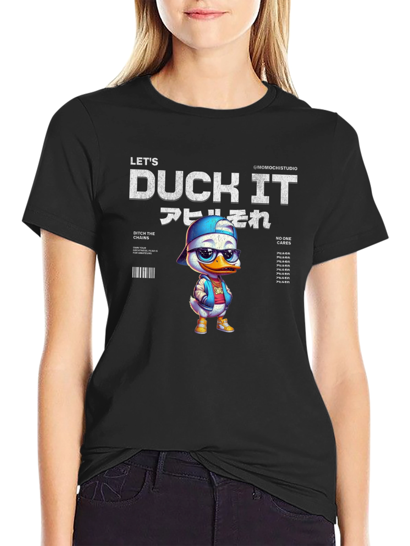 Lets Duck It T-Shirt - Stylish Cartoon Duck Design