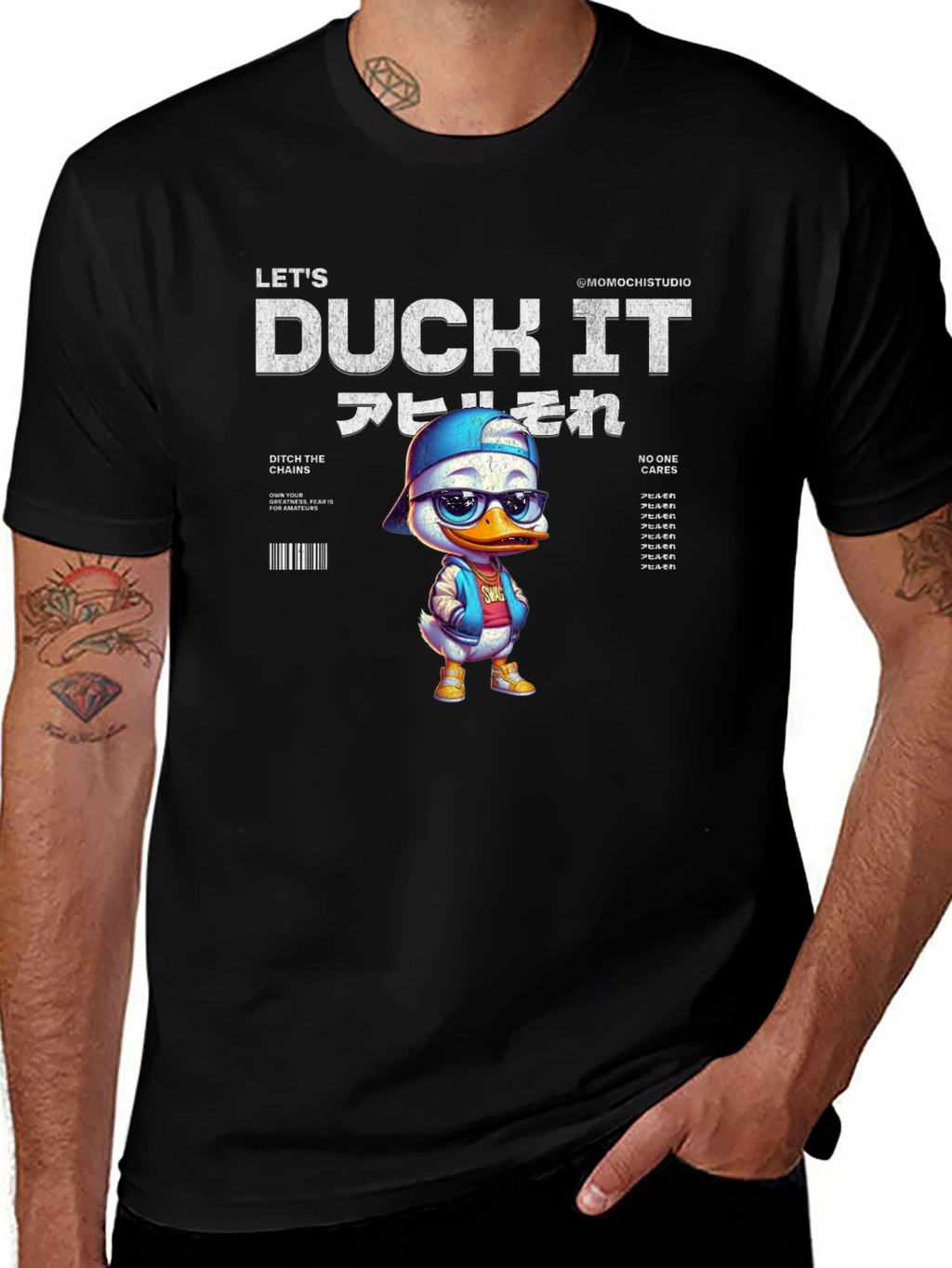 Lets Duck It T-Shirt - Stylish Cartoon Duck Design