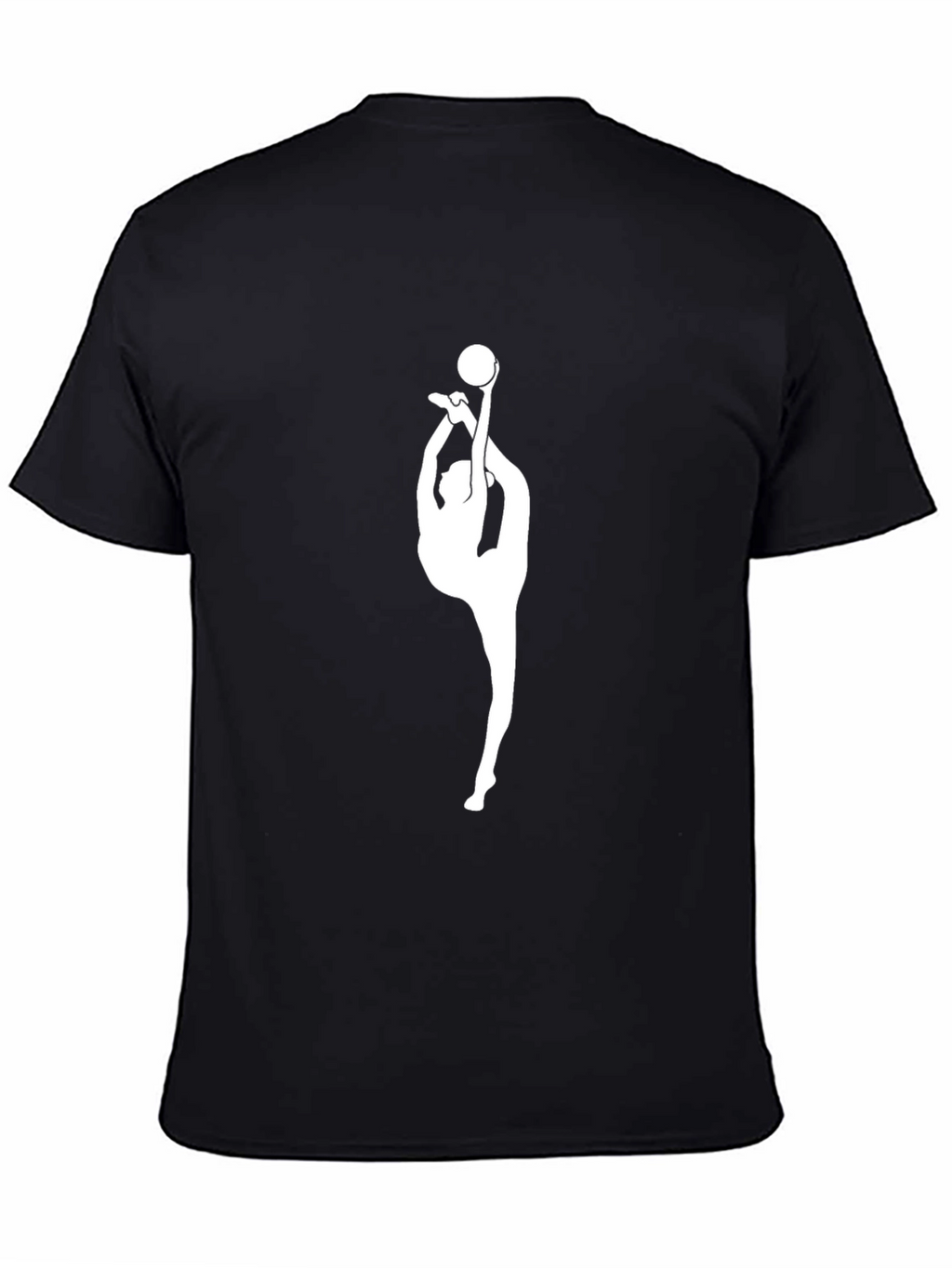 Gymnast Silhouette Graphic Tee - Black