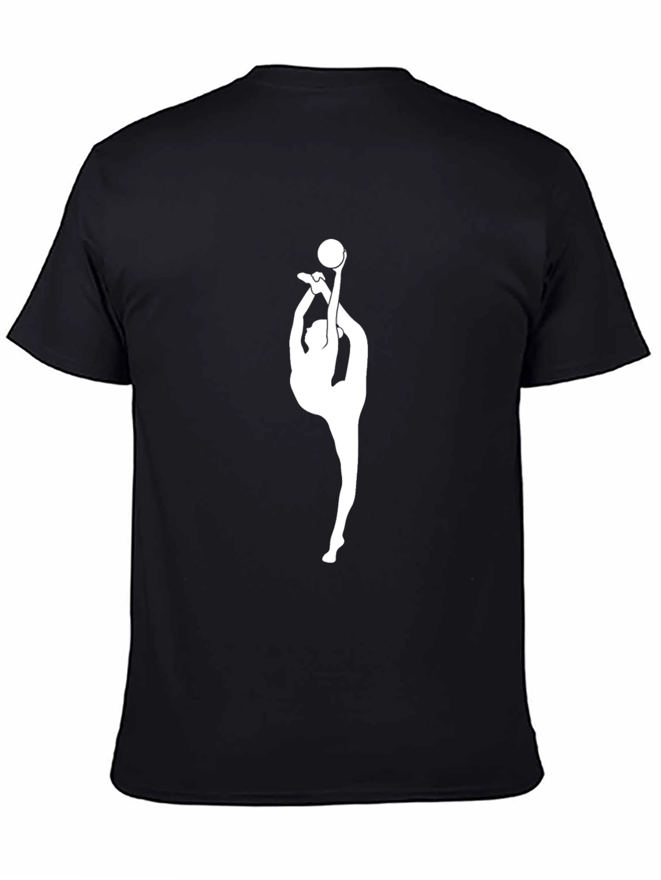 Gymnast Silhouette Graphic Tee - Black