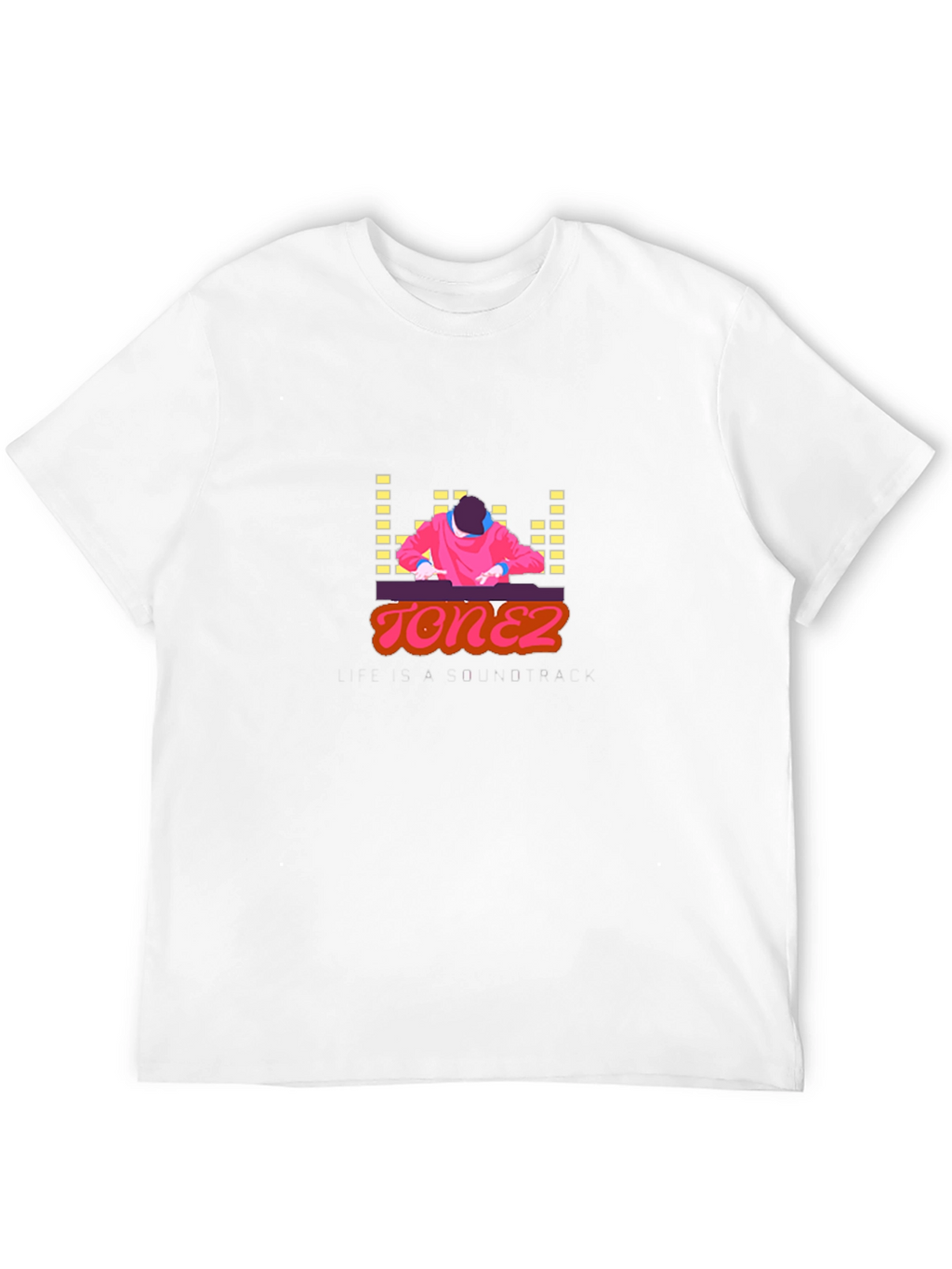 Retro Tonez DJ Graphic T-Shirt - Black