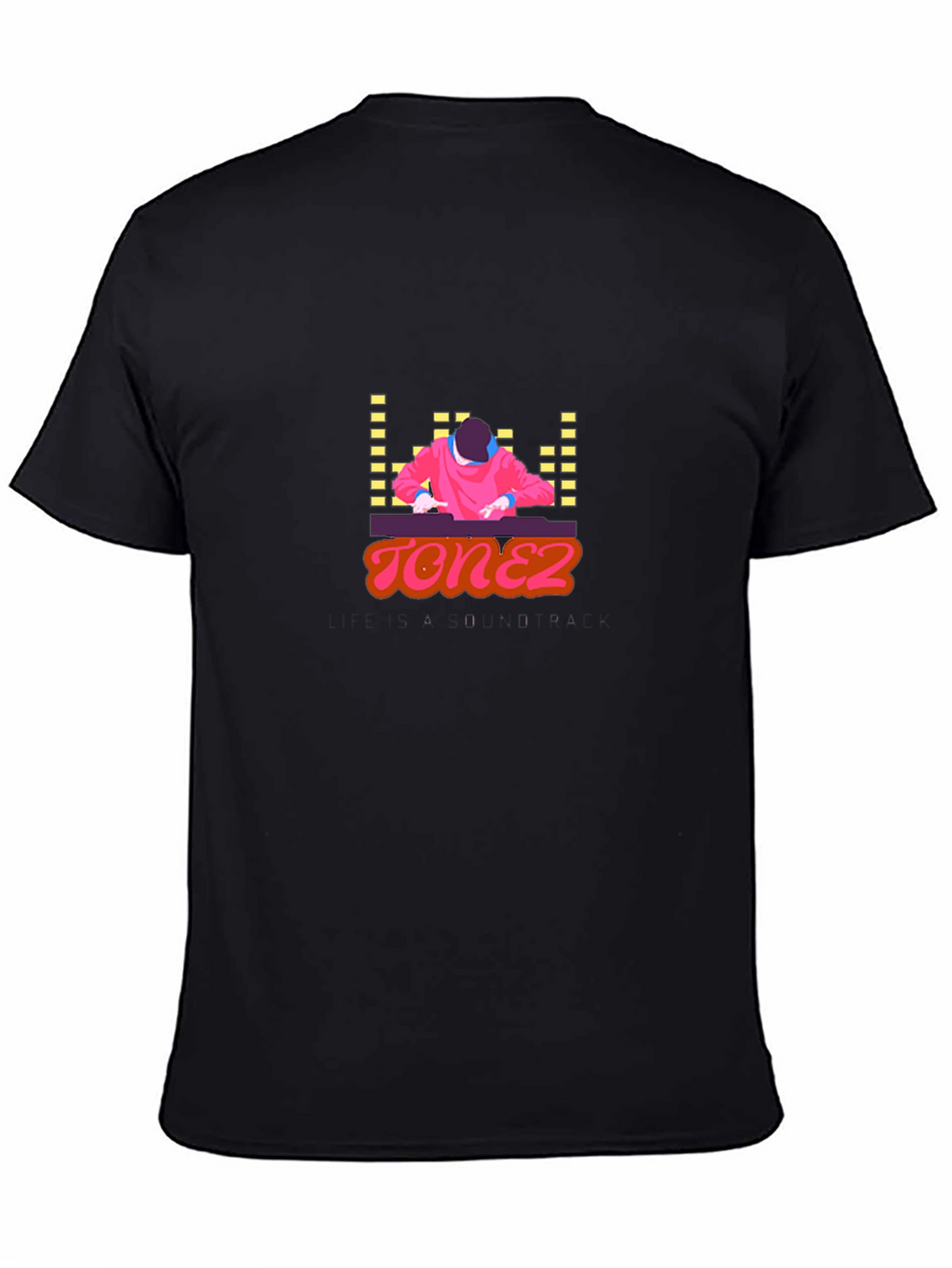 Retro Tonez DJ Graphic T-Shirt - Black