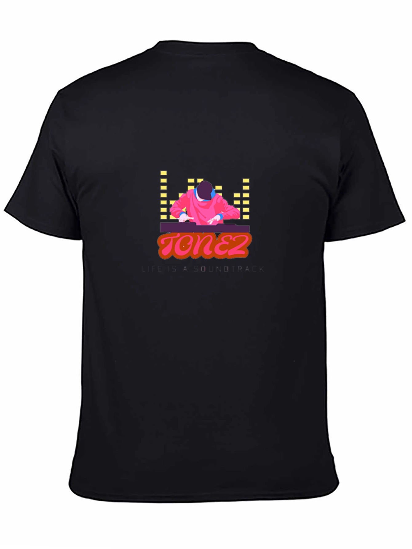 Retro Tonez DJ Graphic T-Shirt - Black