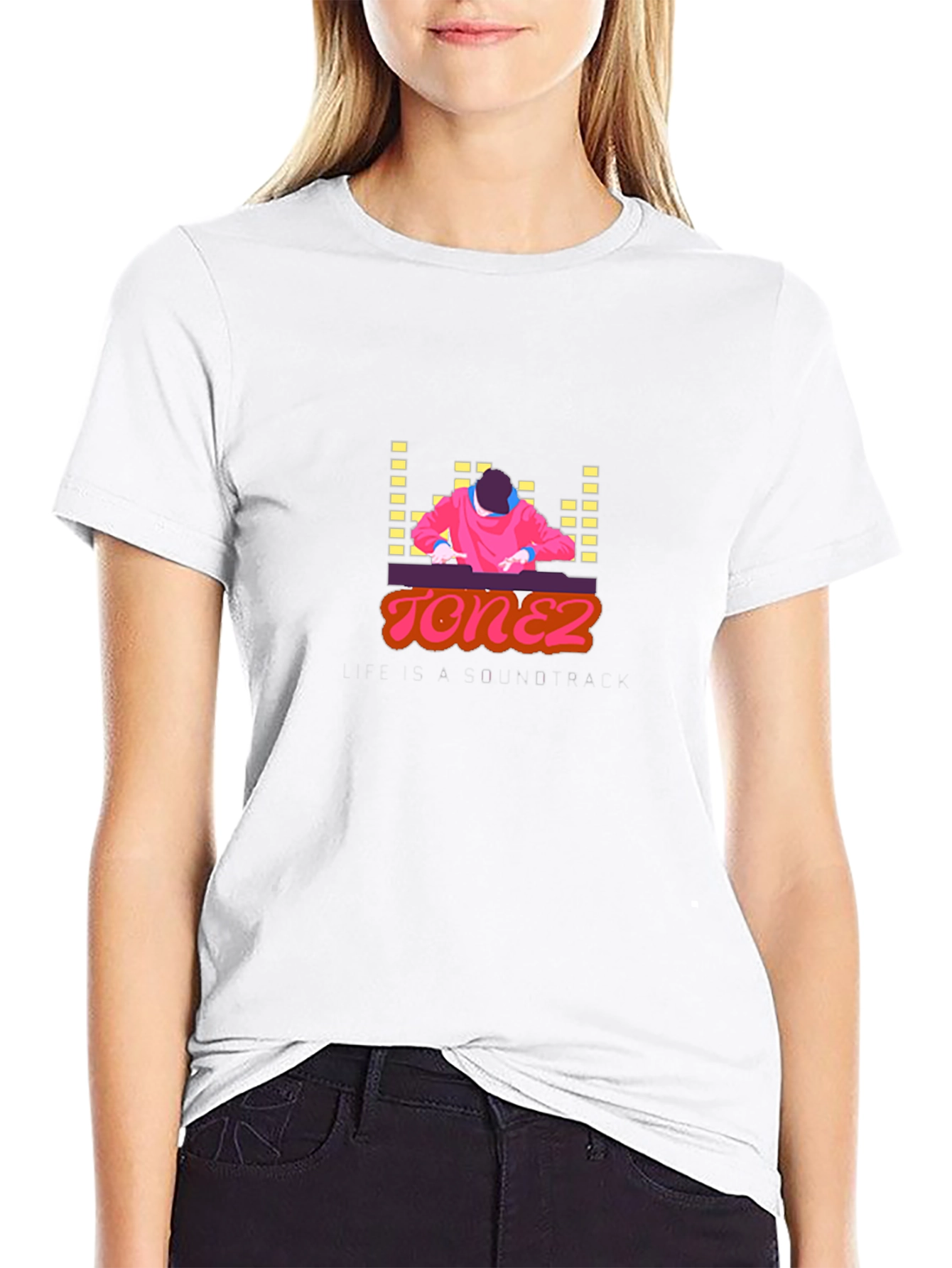 Retro Tonez DJ Graphic T-Shirt - Black