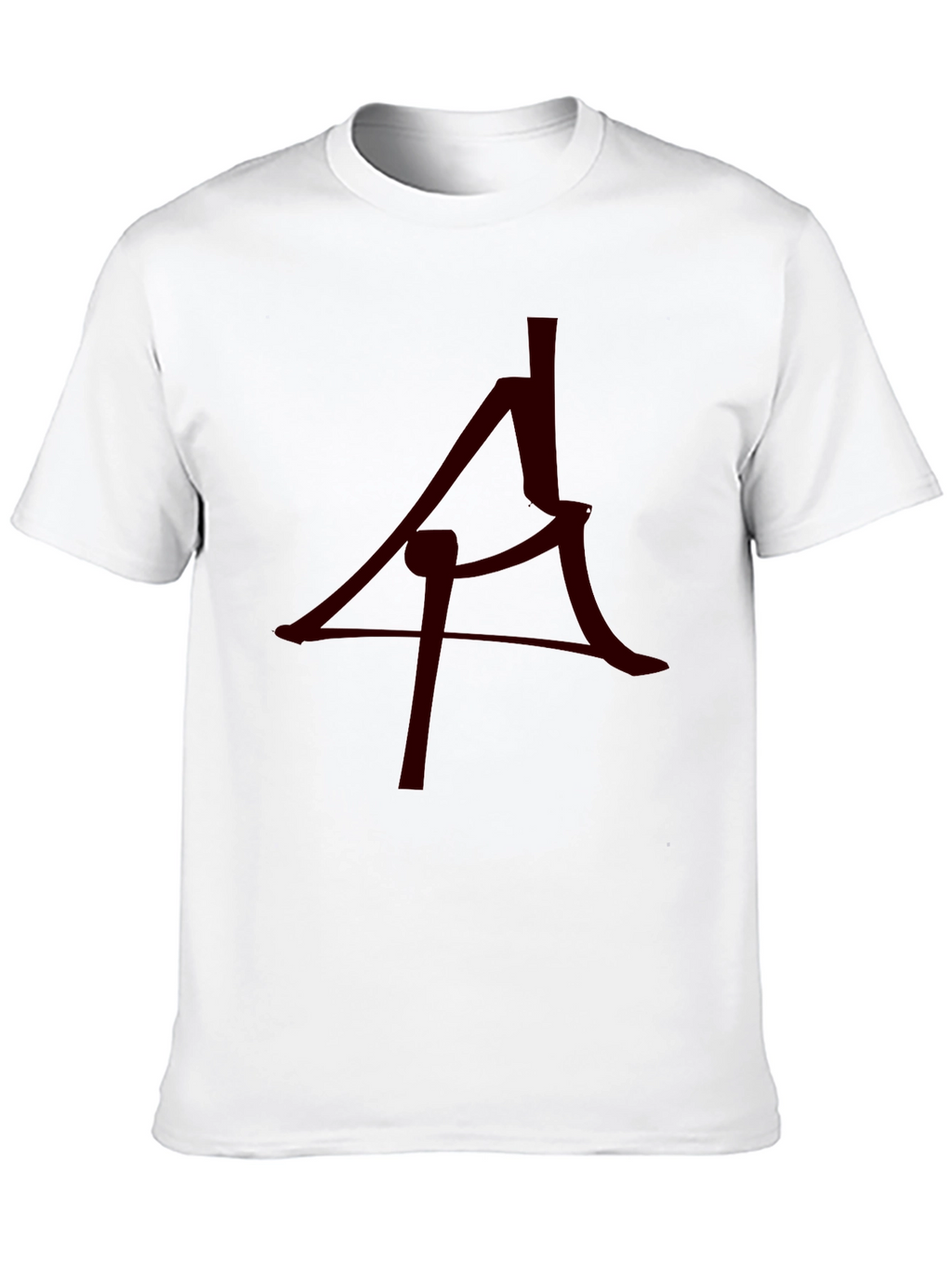 Mens Black T-Shirt with Abstract Symbol