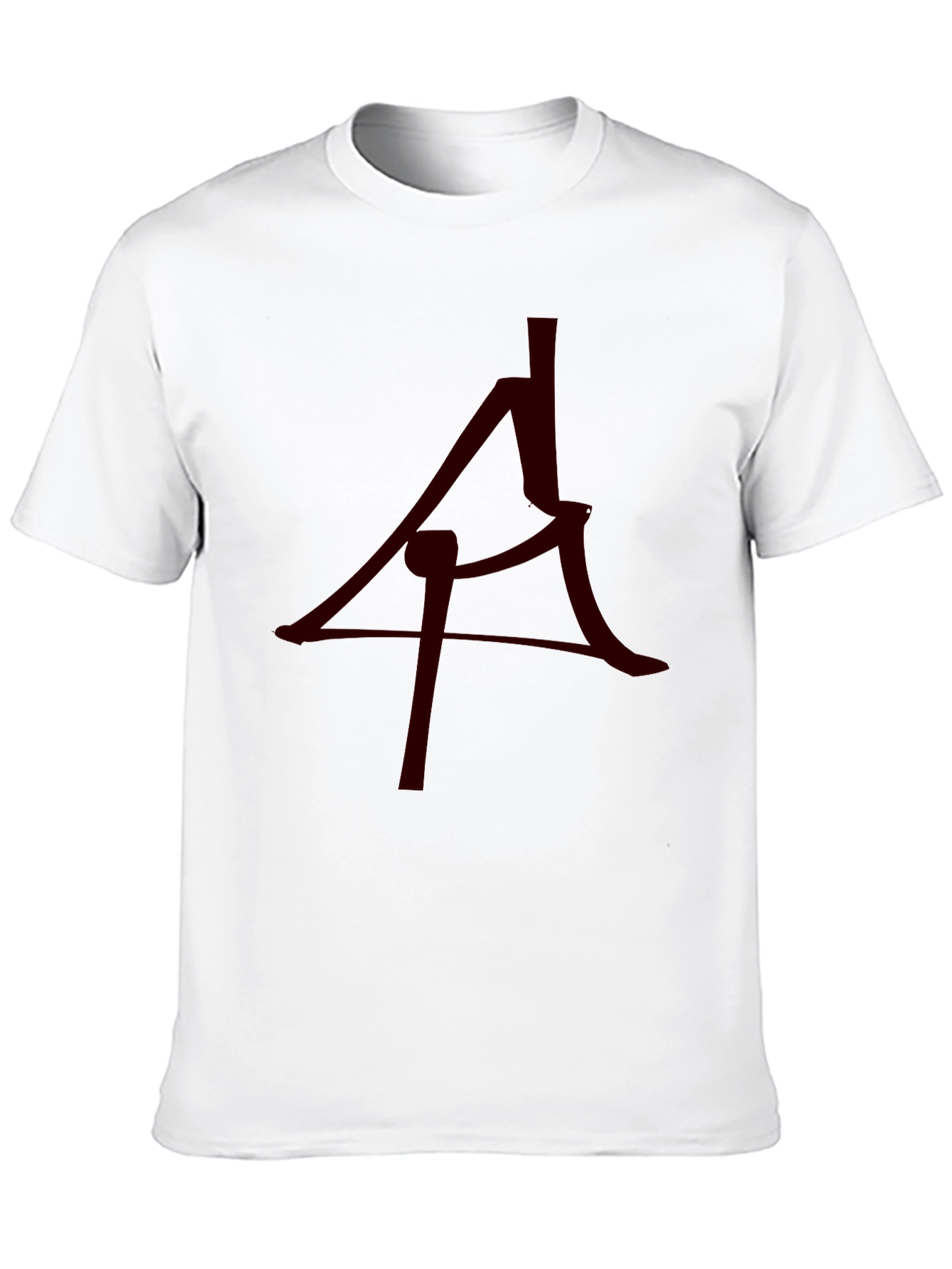Mens Black T-Shirt with Abstract Symbol