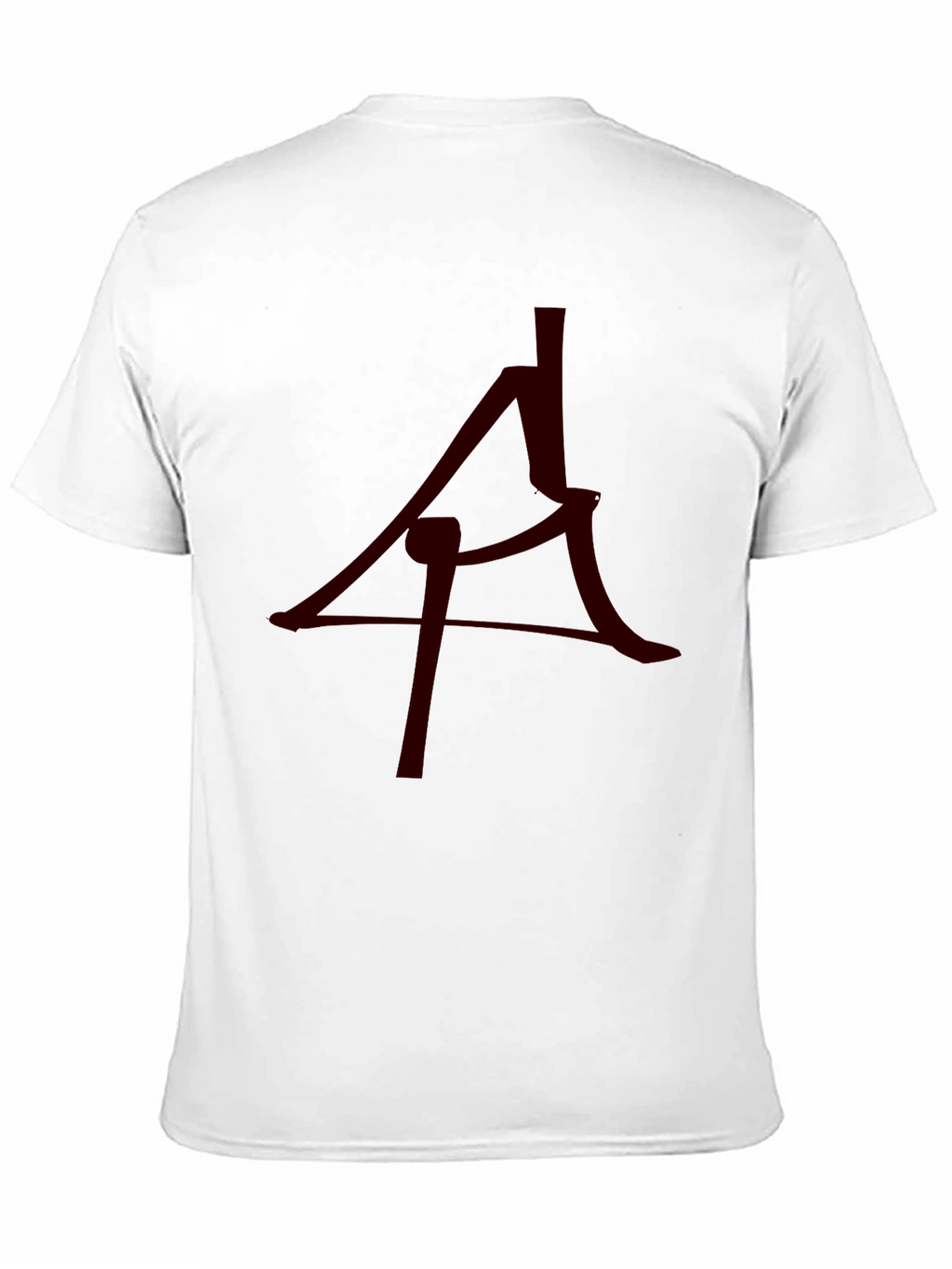 Mens Black T-Shirt with Abstract Symbol