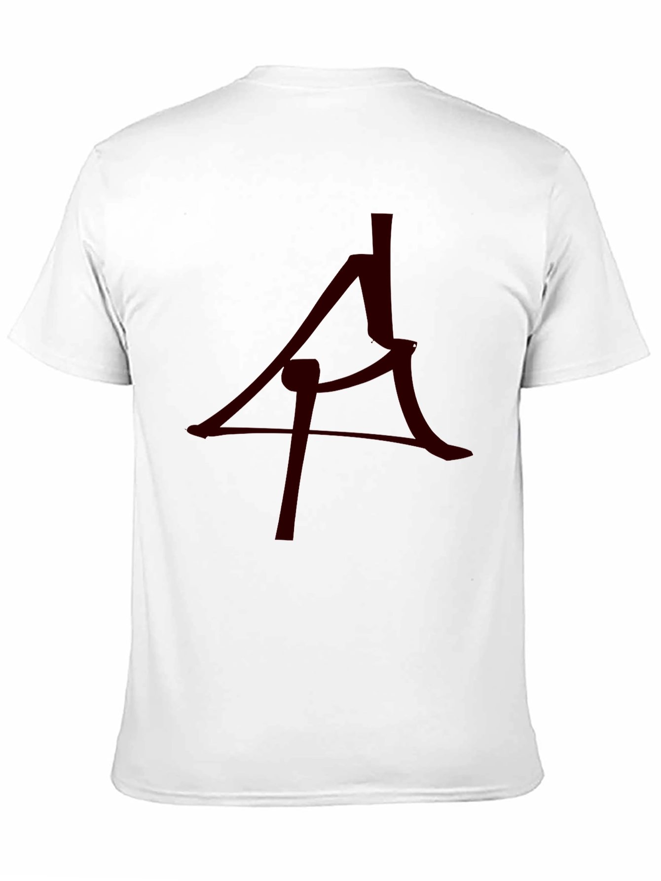Mens Black T-Shirt with Abstract Symbol