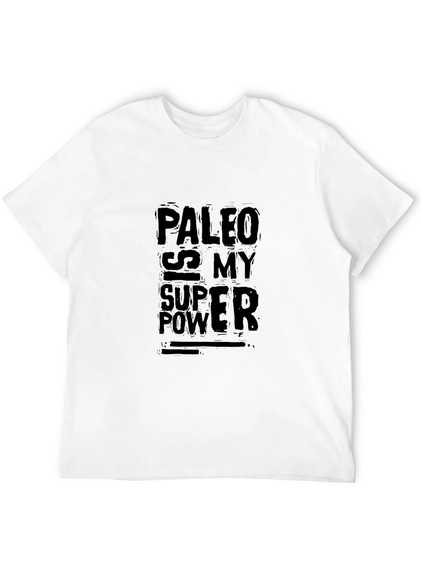 Paleo Is My Superpower Black Graphic Tee