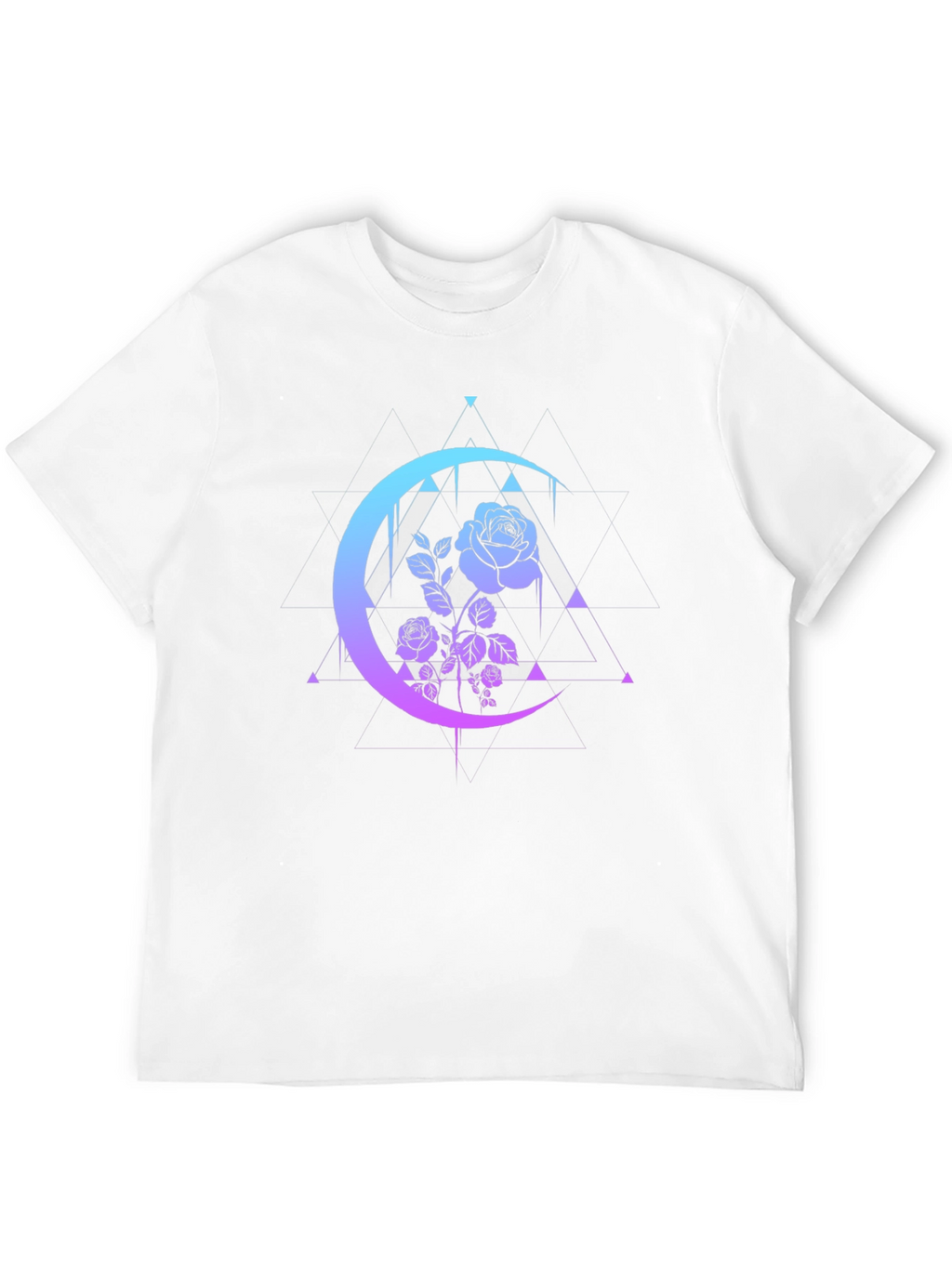 Mystic Rose Moon Graphic Tee - Black