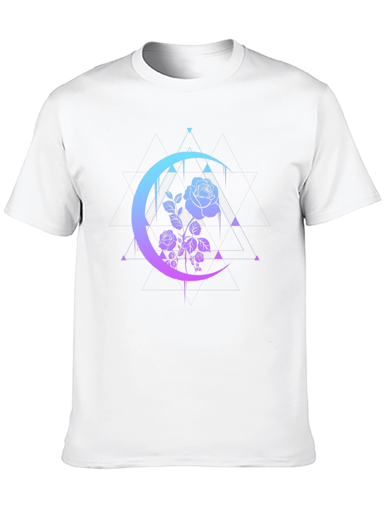 Mystic Rose Moon Graphic Tee - Black