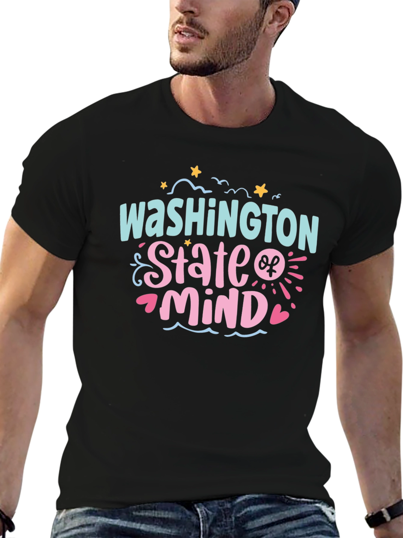 Washington State of Mind Black Graphic Tee