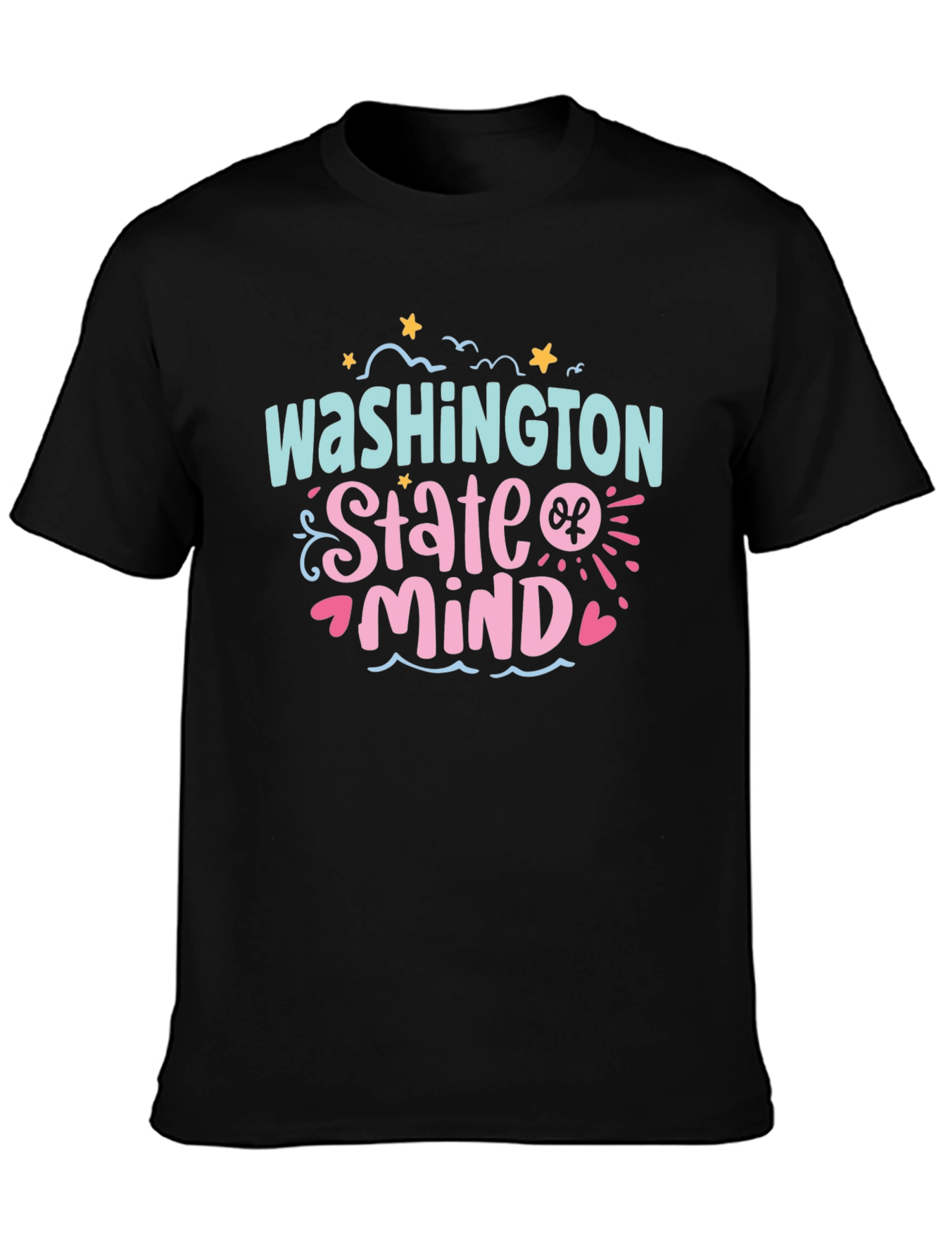 Washington State of Mind Black Graphic Tee