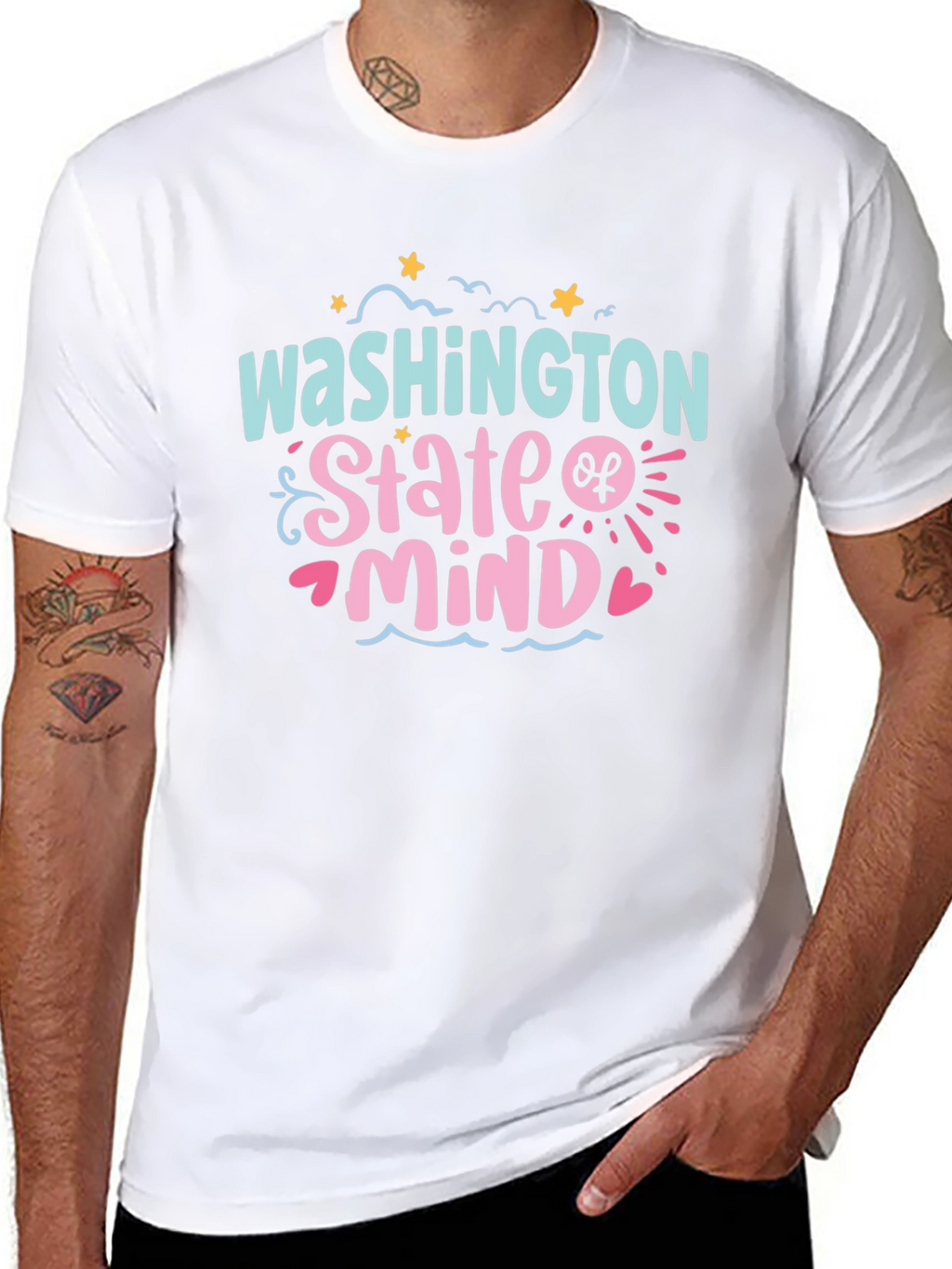 Washington State of Mind Black Graphic Tee