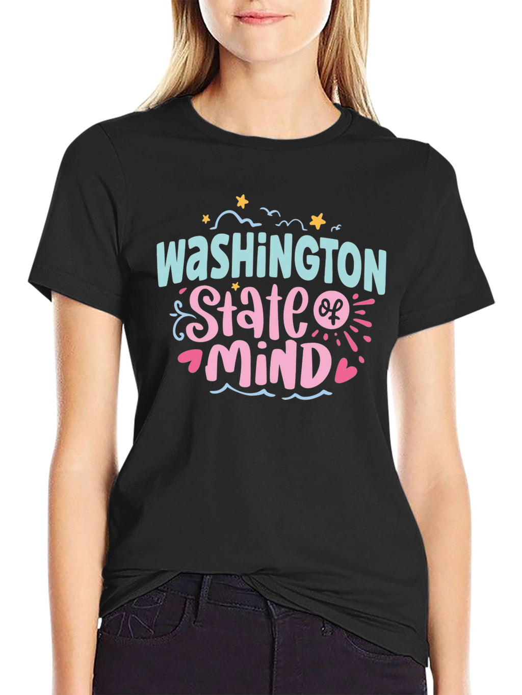 Washington State of Mind Black Graphic Tee