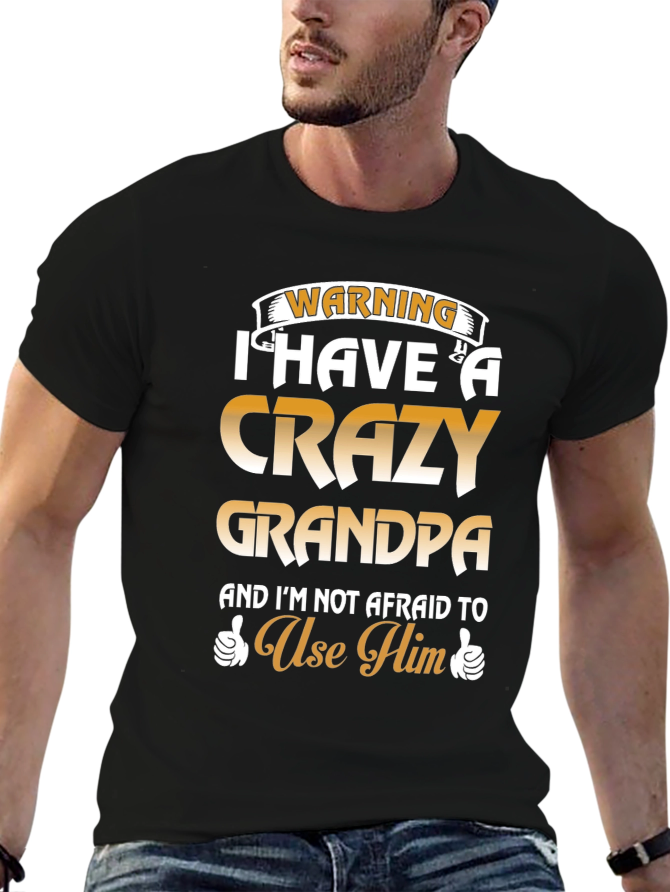 Crazy Grandpa T-Shirt - Warning Funny Graphic Tee