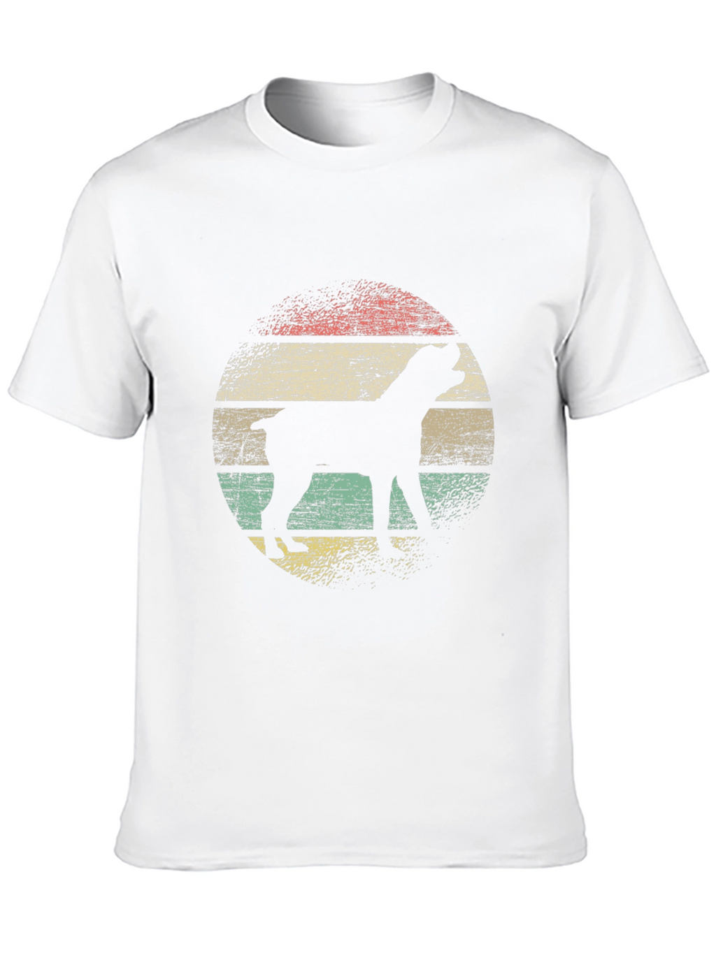 Retro Dog Silhouette T-Shirt - Black