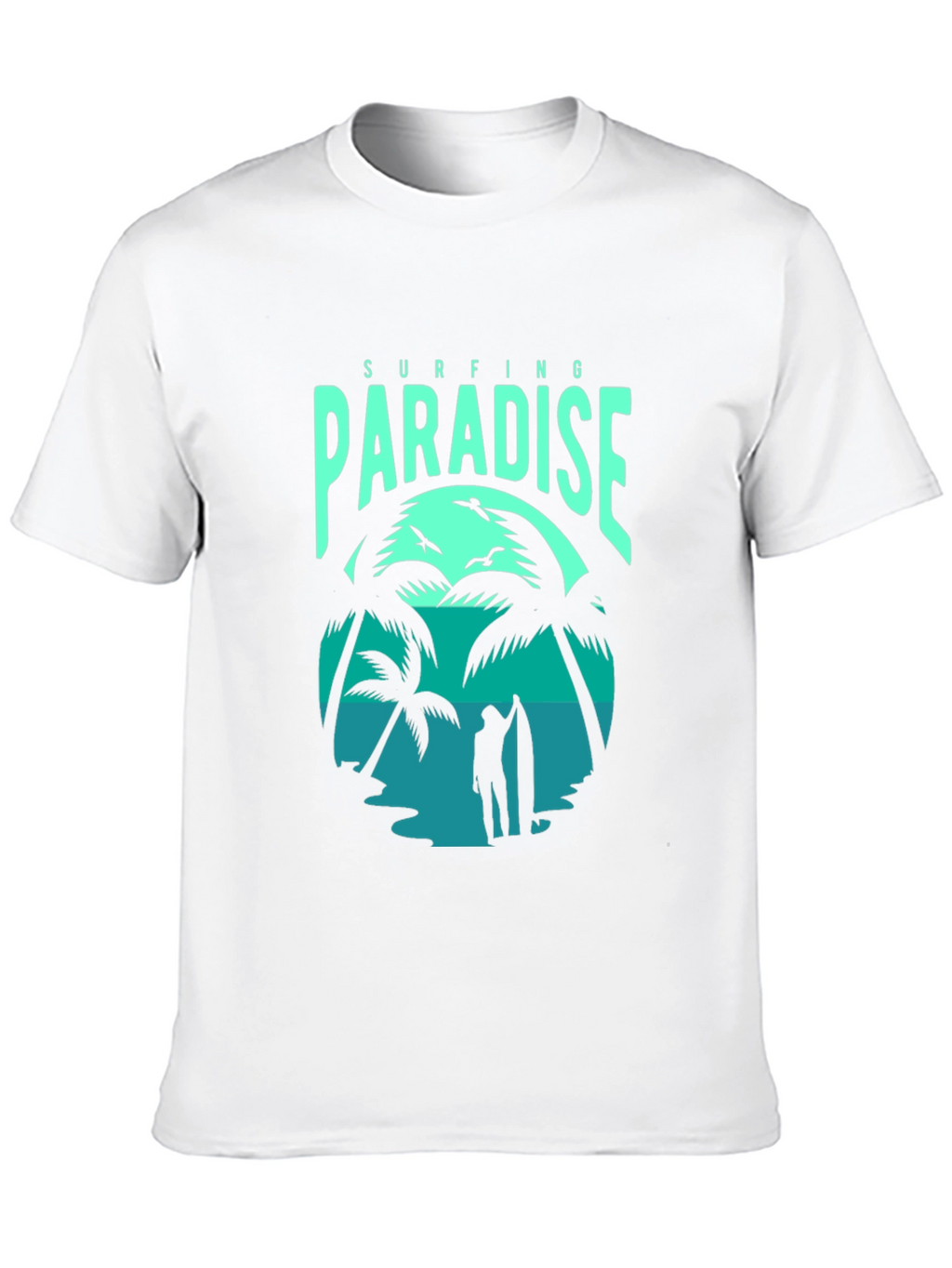 Surfing Paradise Graphic Tee - Black