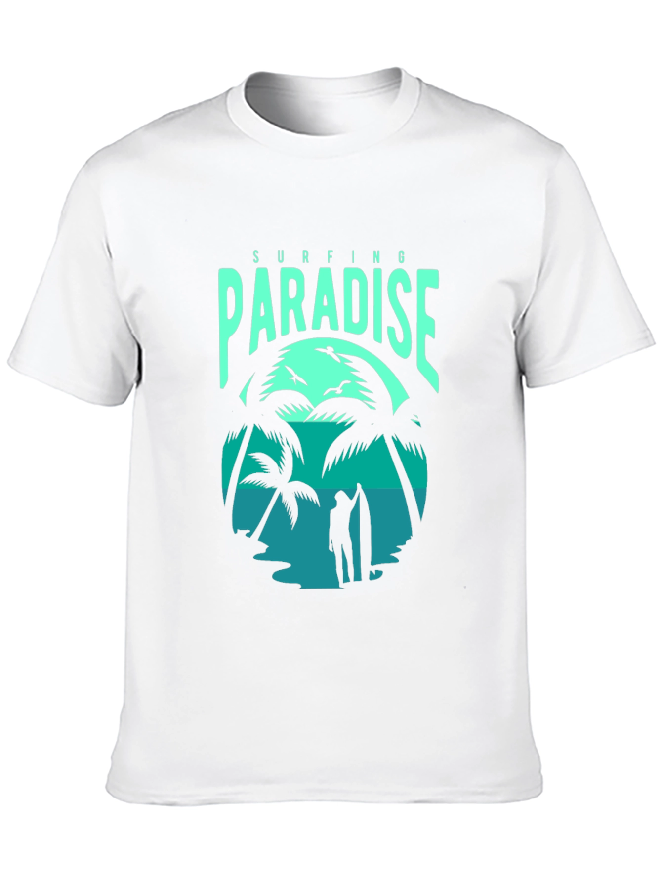 Surfing Paradise Graphic Tee - Black