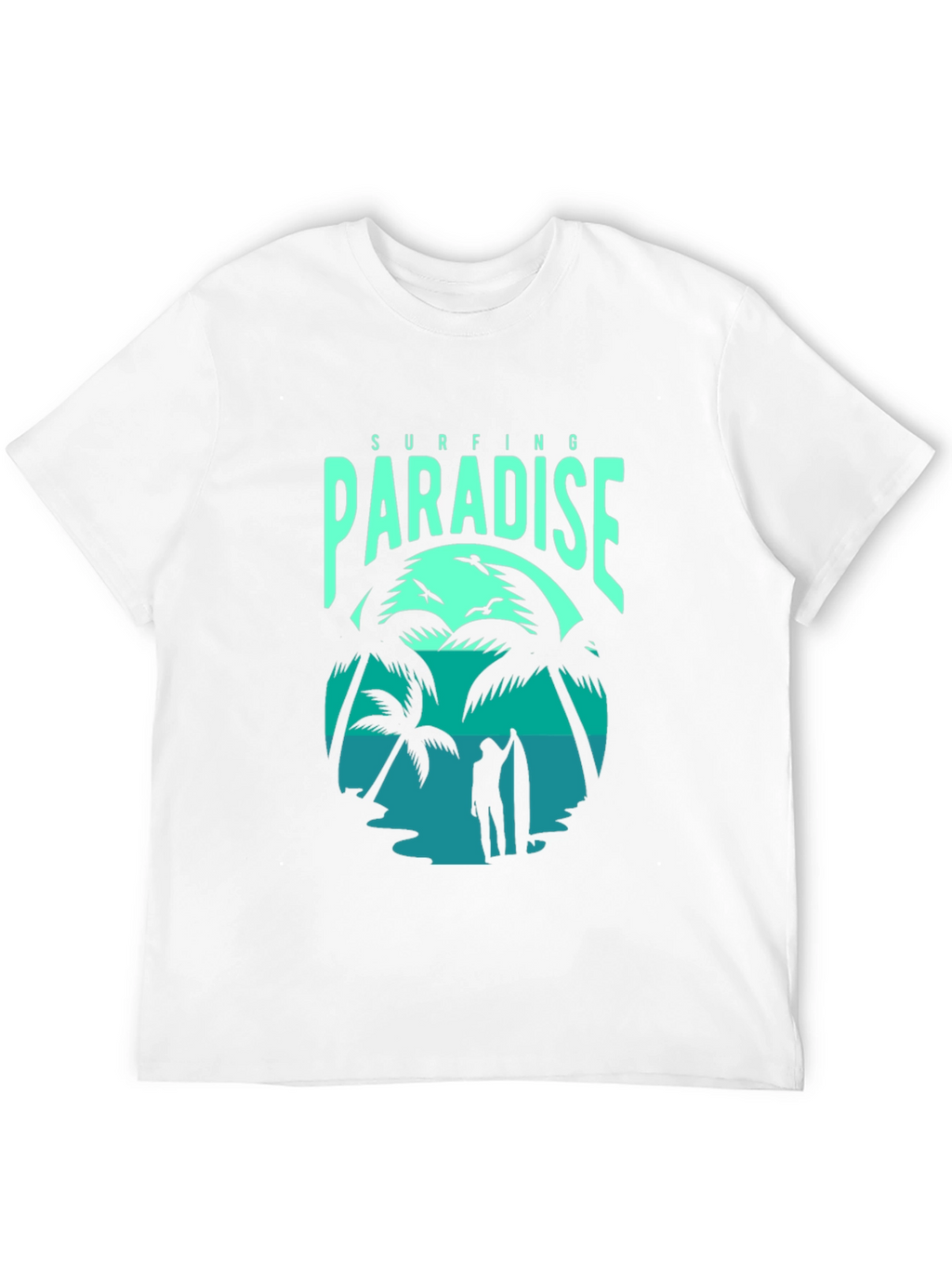 Surfing Paradise Graphic Tee - Black