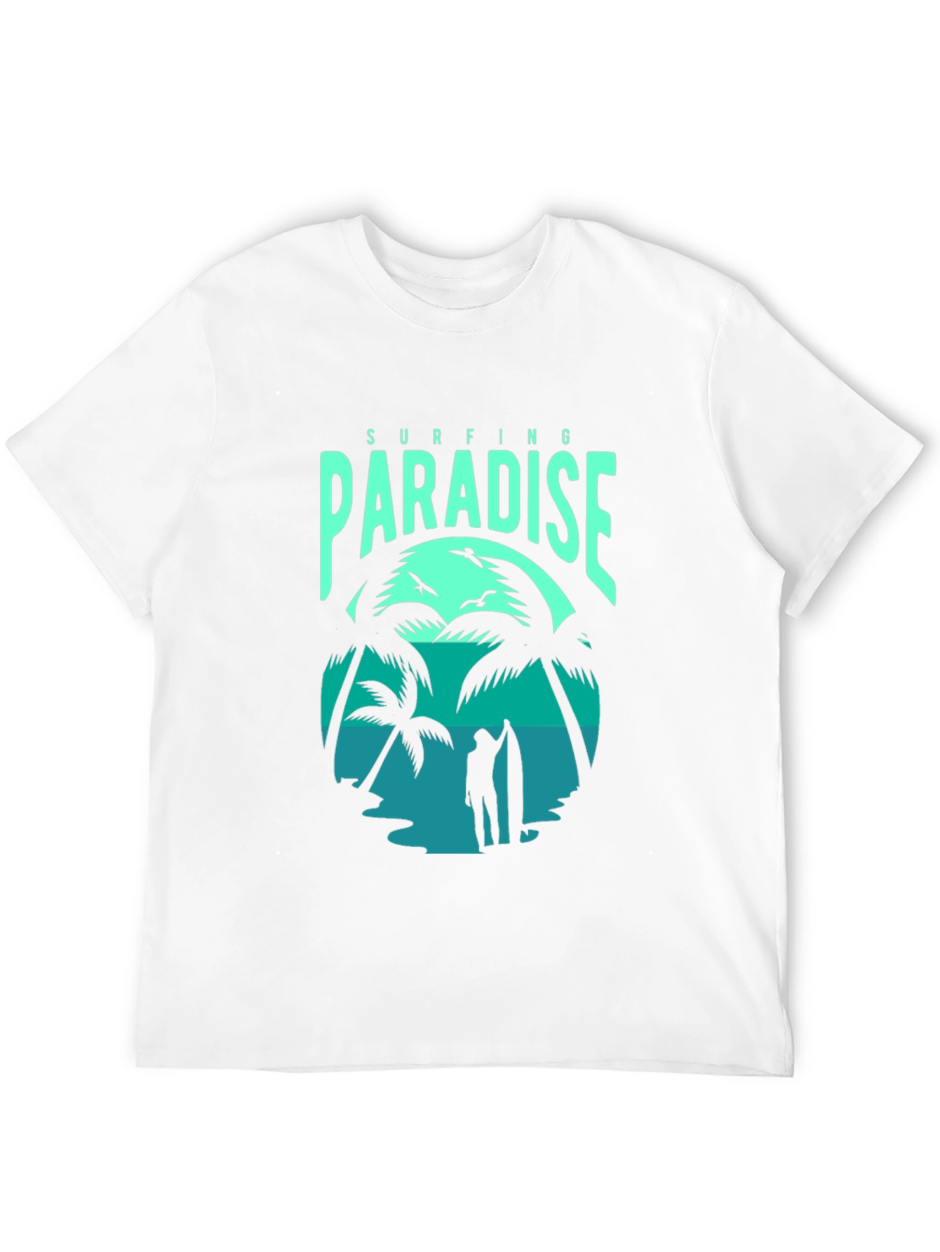 Surfing Paradise Graphic Tee - Black