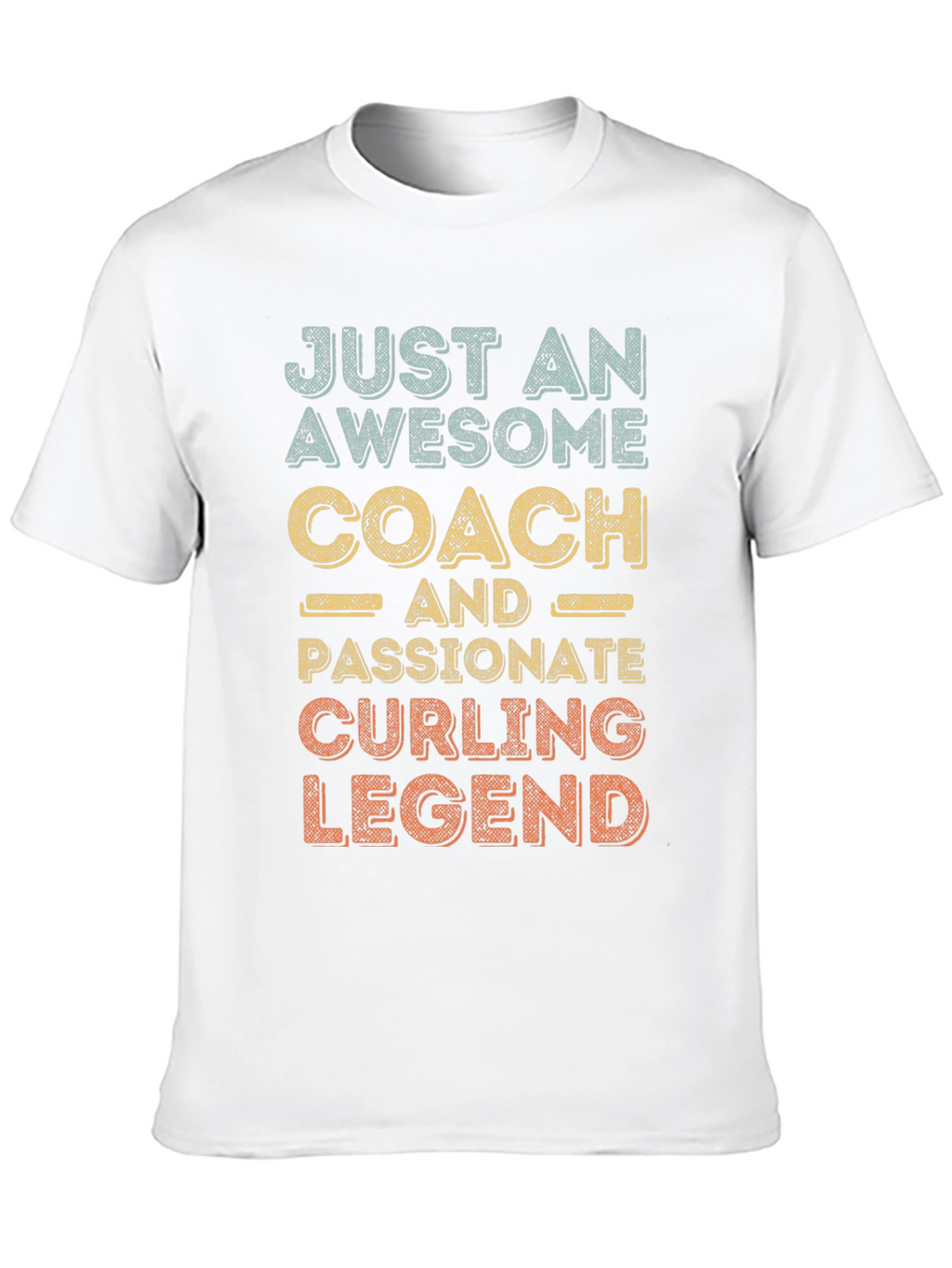 Awesome Coach Curling Legend Graphic T-Shirt