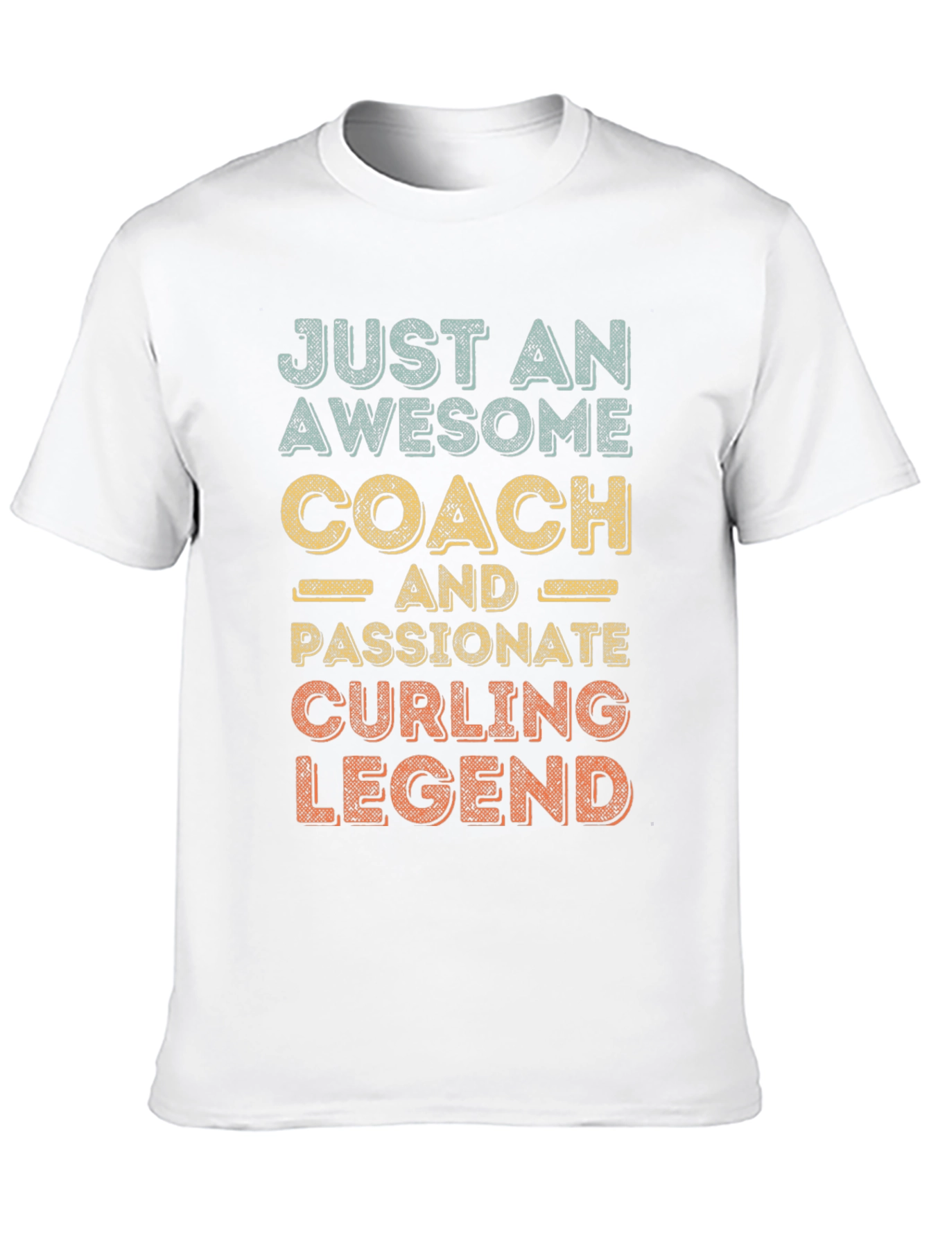 Awesome Coach Curling Legend Graphic T-Shirt