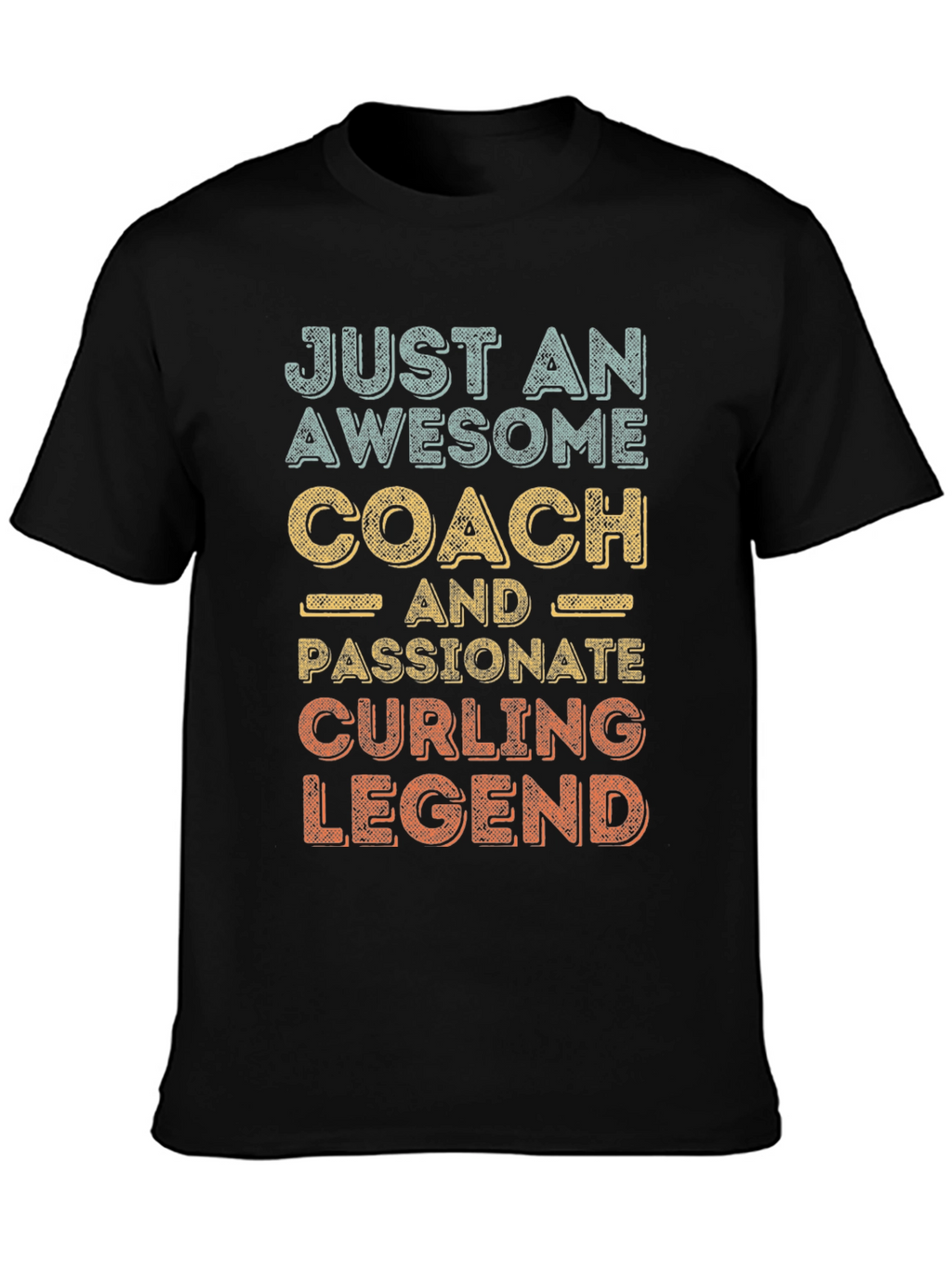 Awesome Coach Curling Legend Graphic T-Shirt