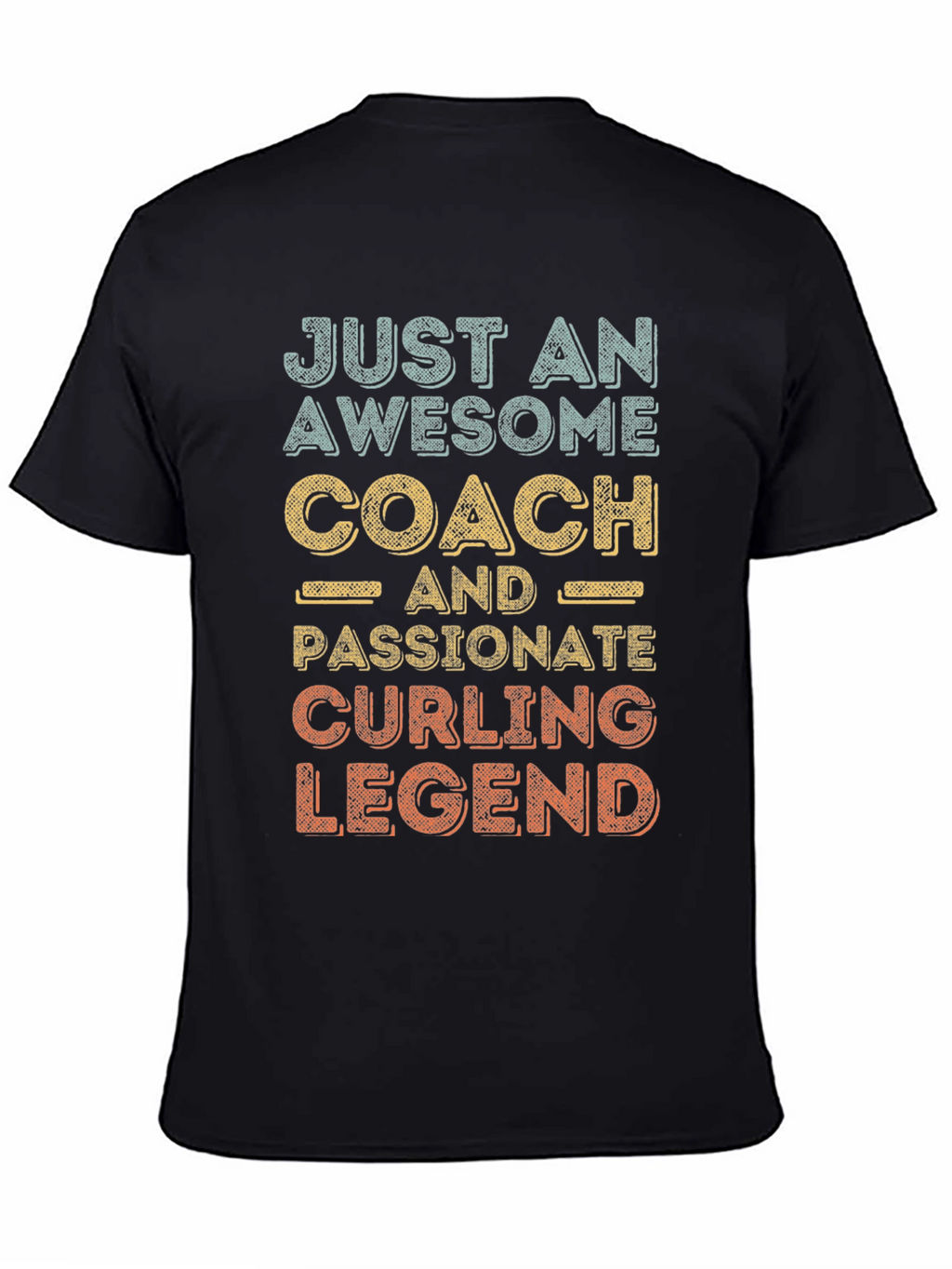 Awesome Coach Curling Legend Graphic T-Shirt