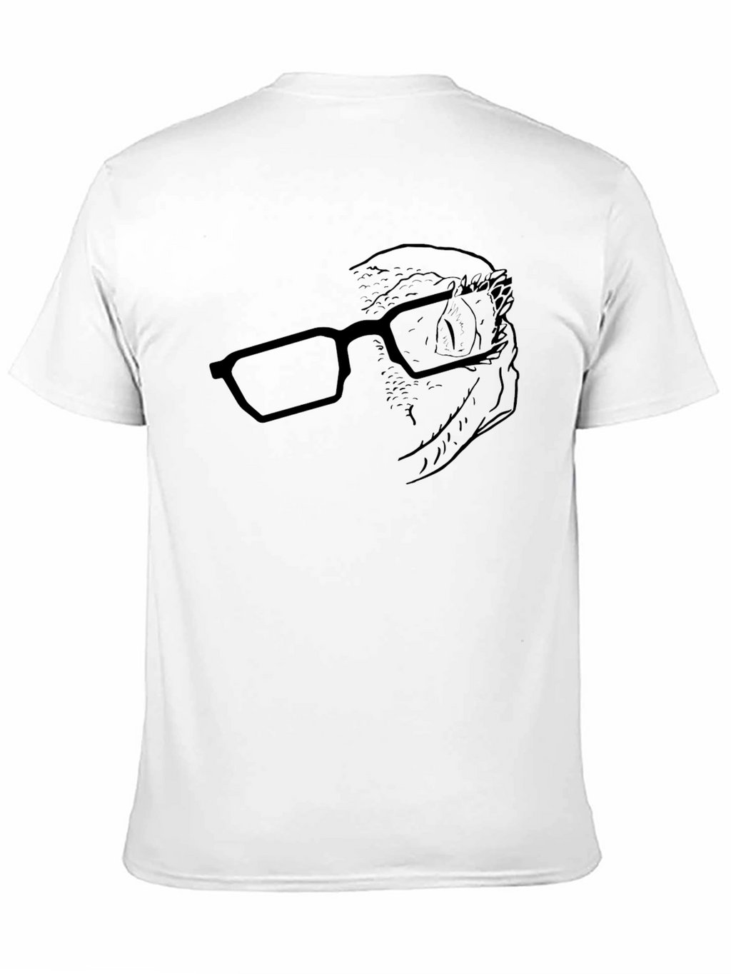 Gecko With Glasses Graphic Black T-Shirt