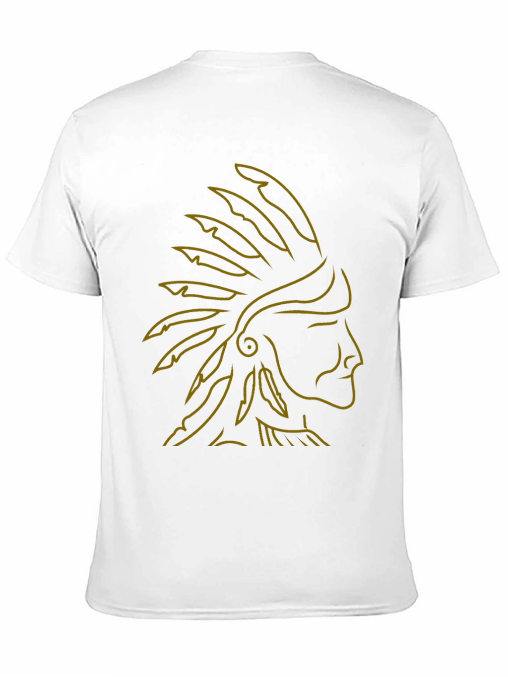 Native American Chief Headdress Graphic Tee - Black