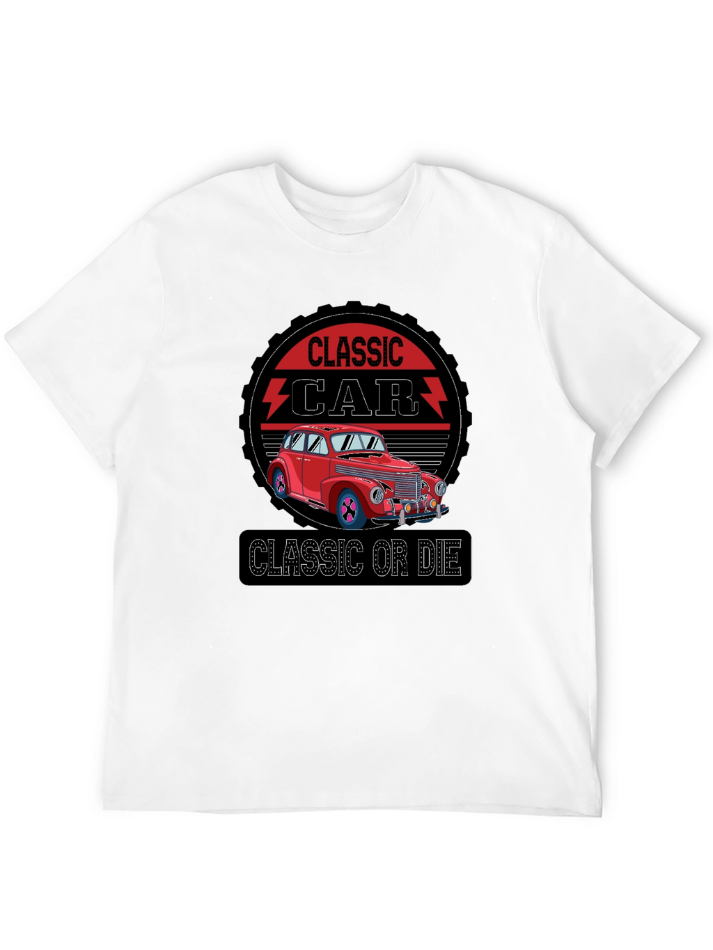 Classic Car Graphic T-Shirt - Retro Style