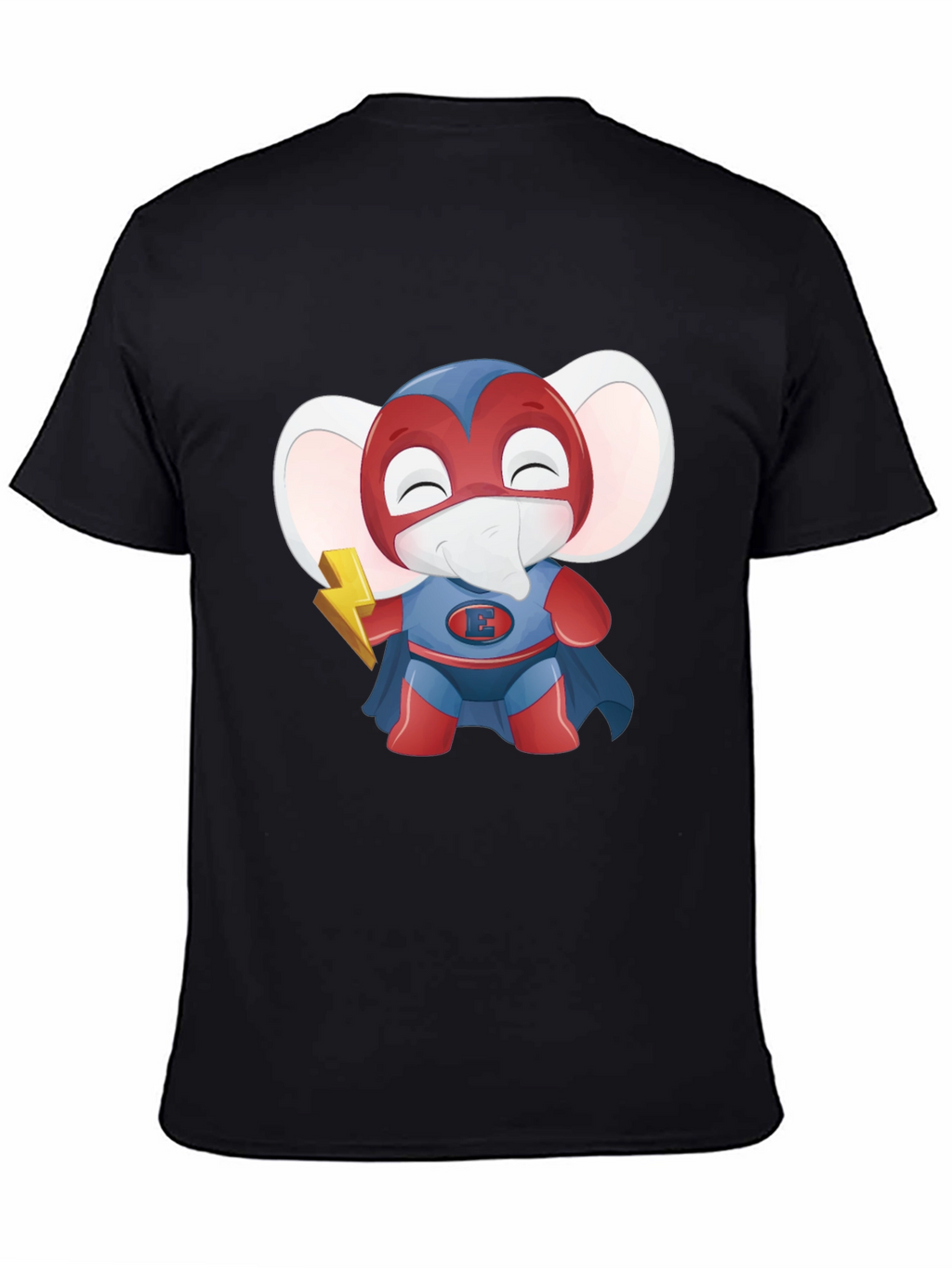Superhero Elephant Cartoon T-Shirt