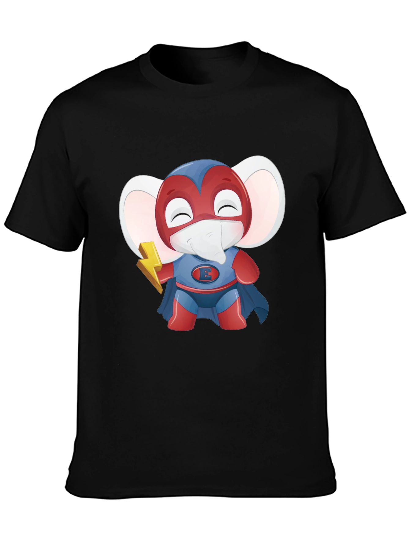 Superhero Elephant Cartoon T-Shirt