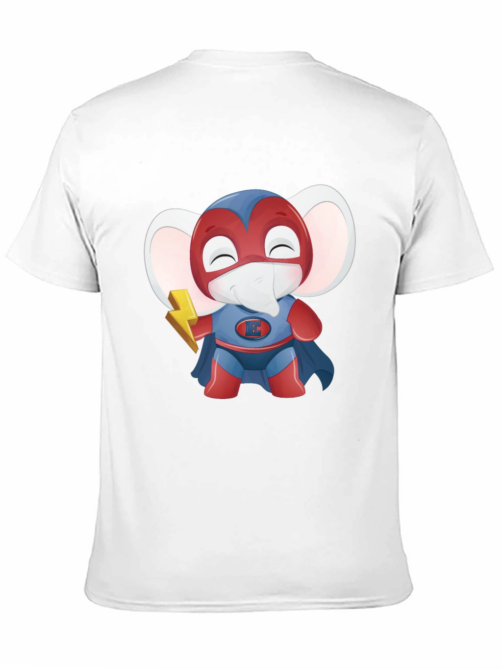 Superhero Elephant Cartoon T-Shirt